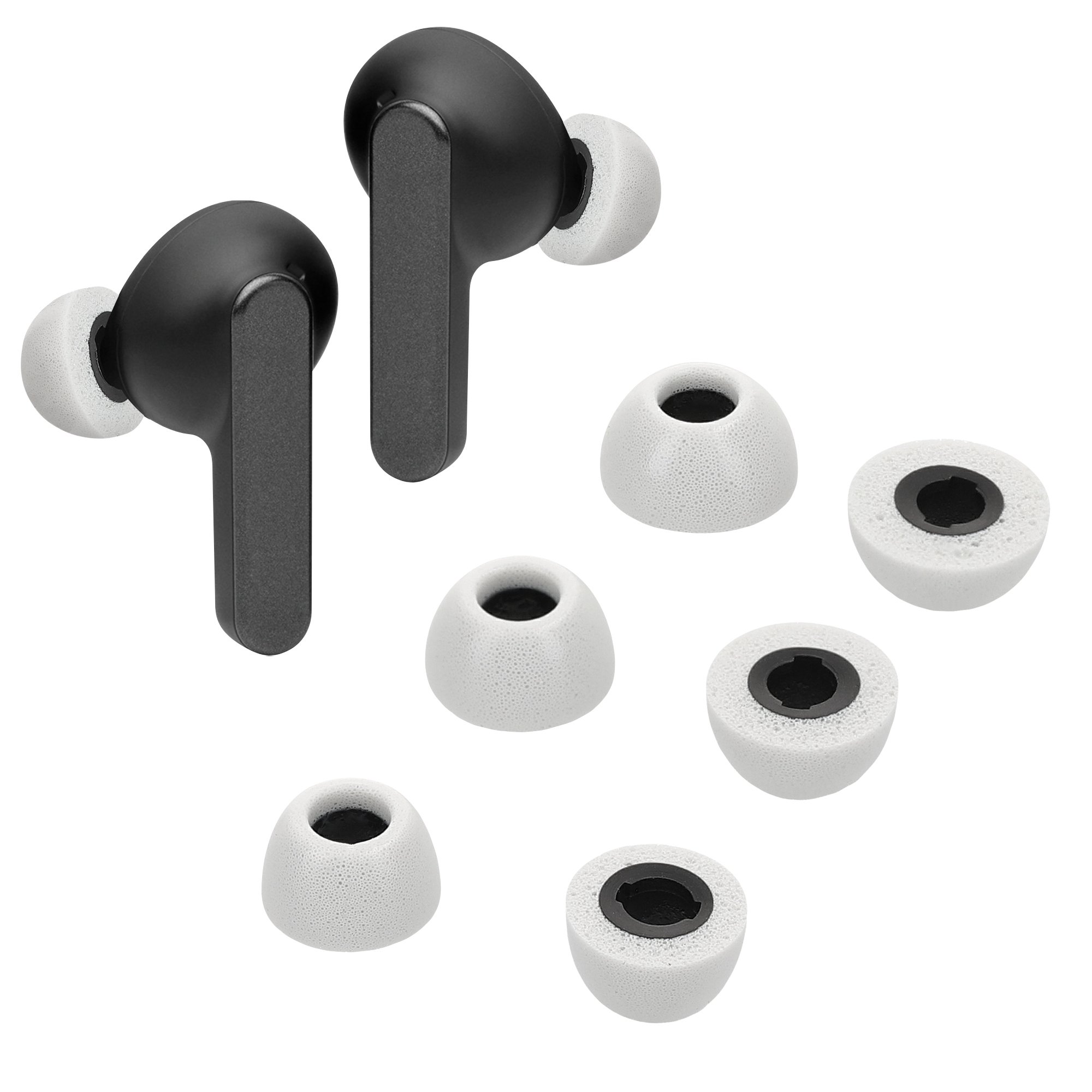 Náhradní špunty do sluchátek kwmobile pro JBL Live Pro 2 TWS, replacement ear cushions in white