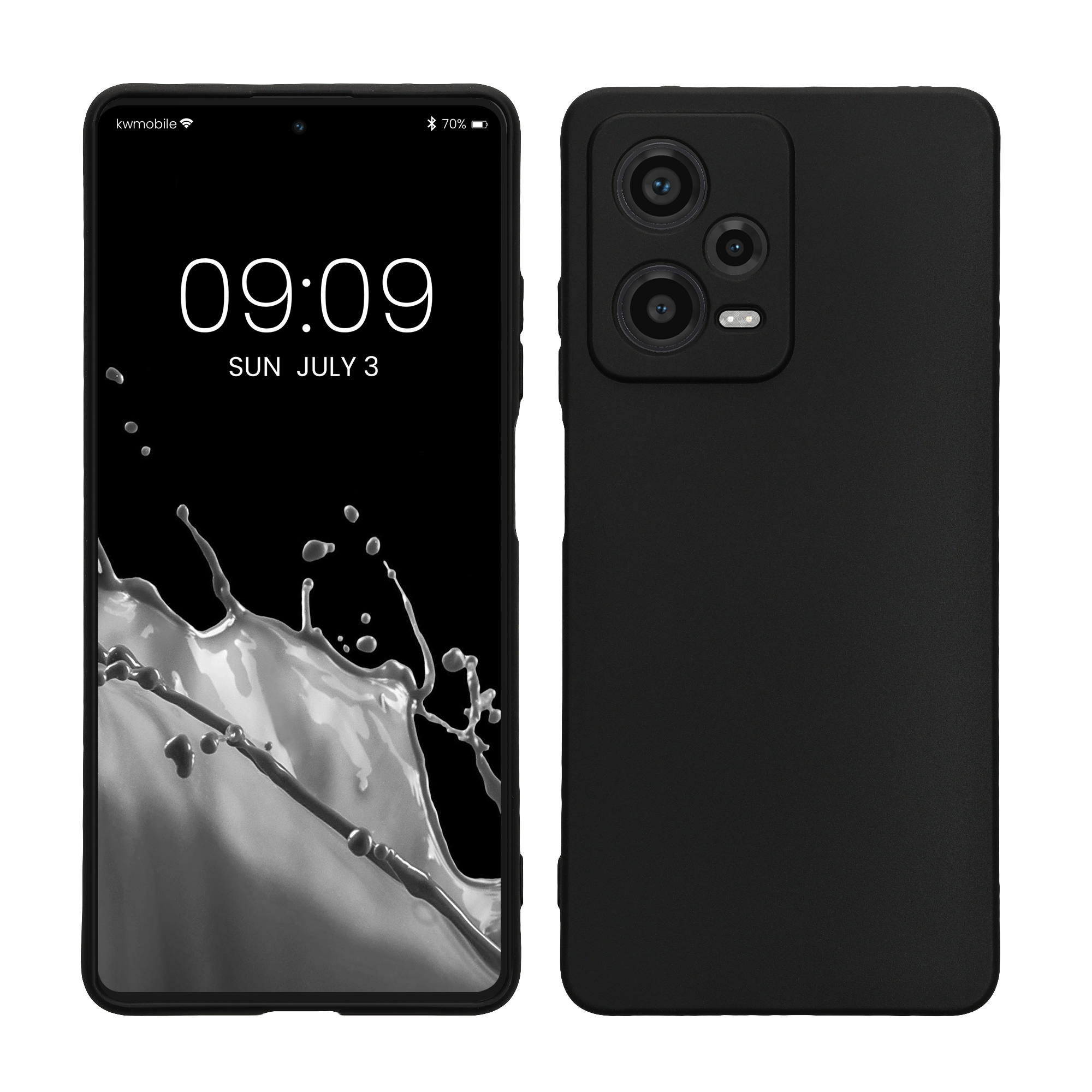 Kryt Xiaomi Redmi Note 12 Pro 5G silikonový TPU černá matná kwmobile