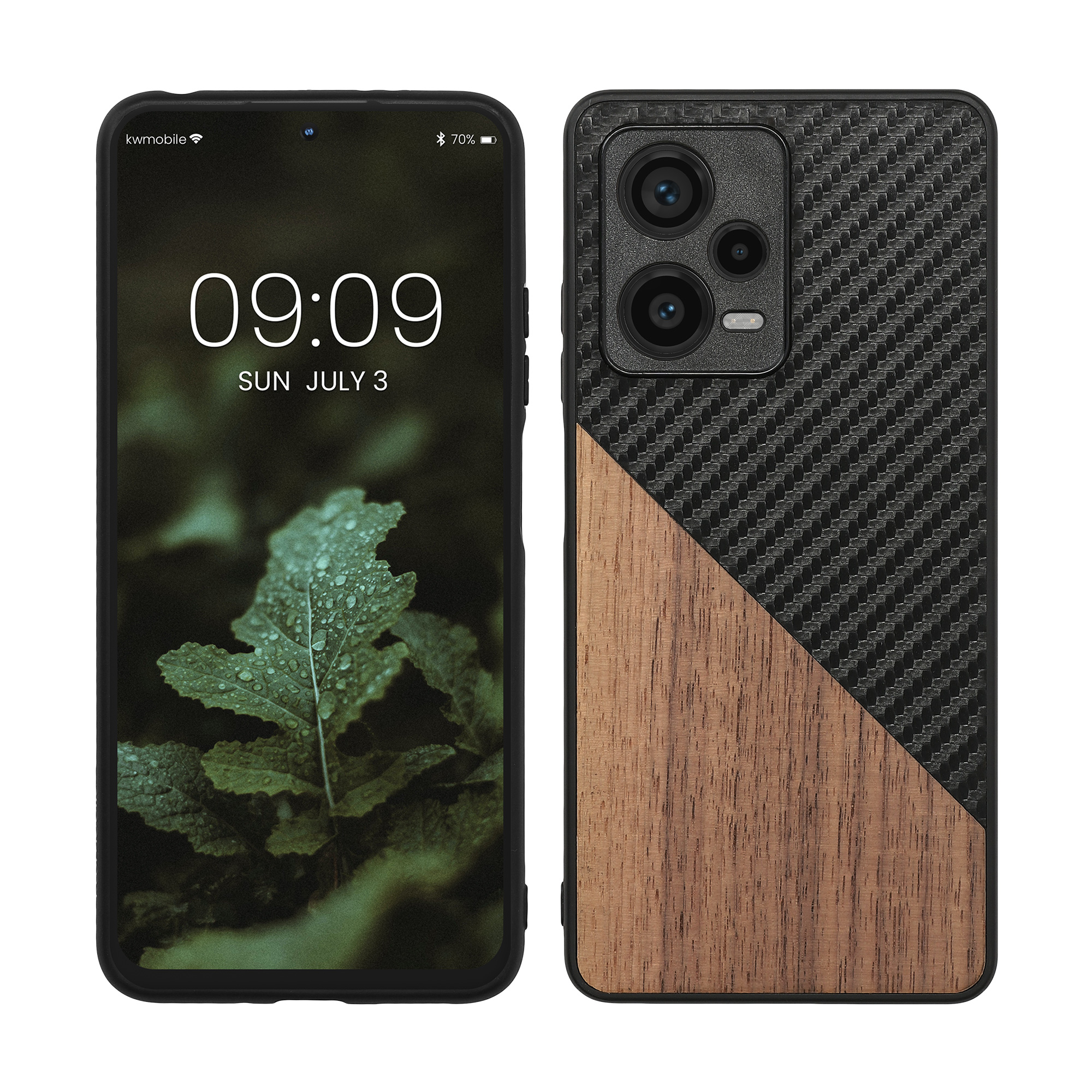 Kryt Xiaomi Redmi Note 12 Pro+ 5G silikonový TPU tmavě hnědá/černá kwmobile