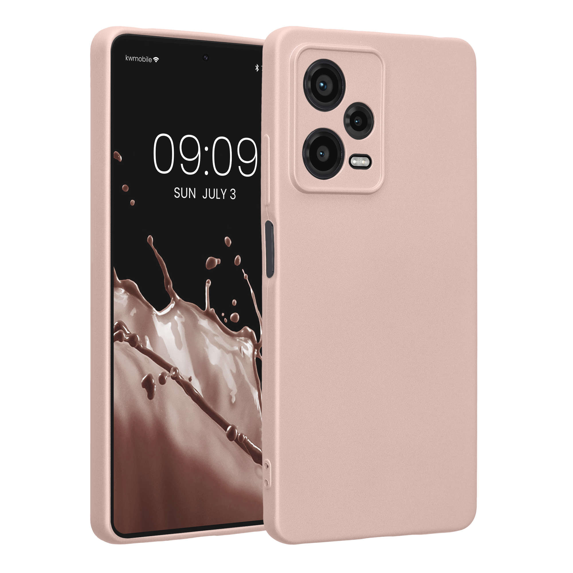 Kryt Xiaomi Redmi Note 12 Pro 5G metalický TPU růžová kwmobile