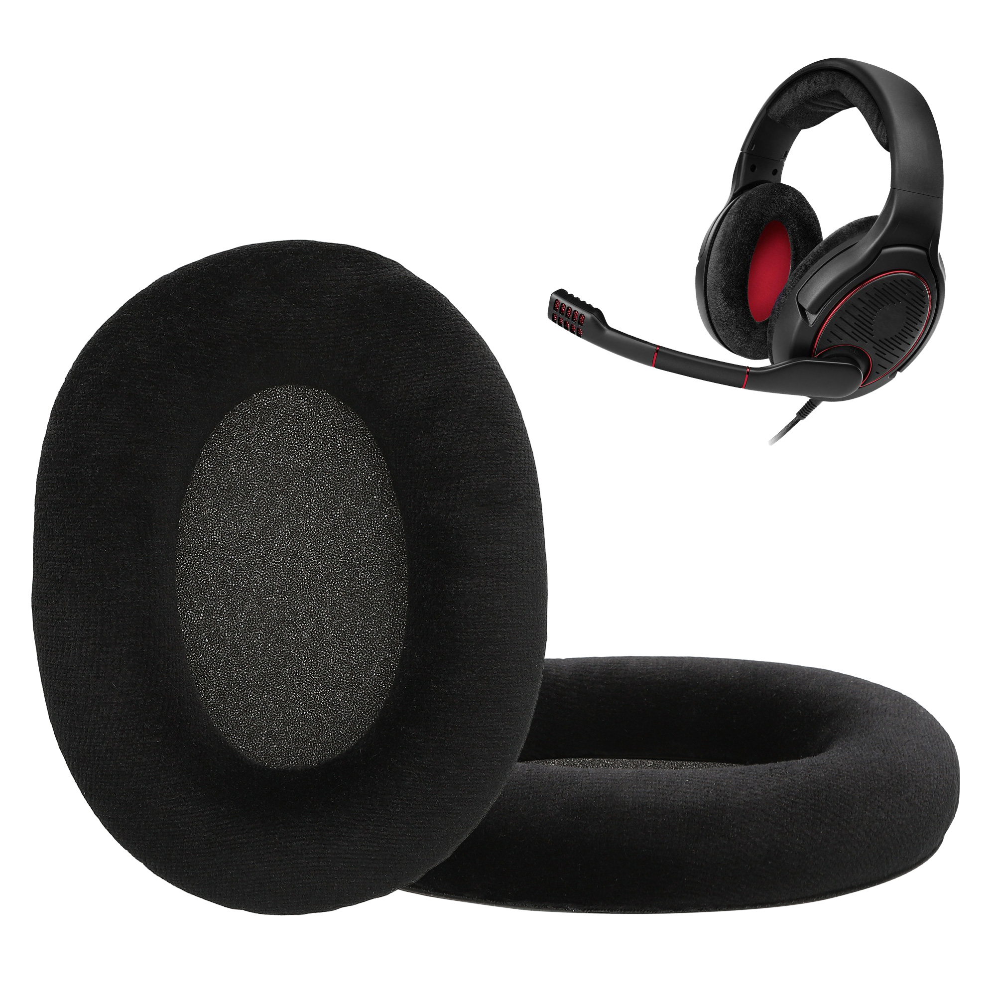 2x Náušníky na sluchátka kwmobile pro Sennheiser GAME ZERO / HD380PRO / PXC… - černá