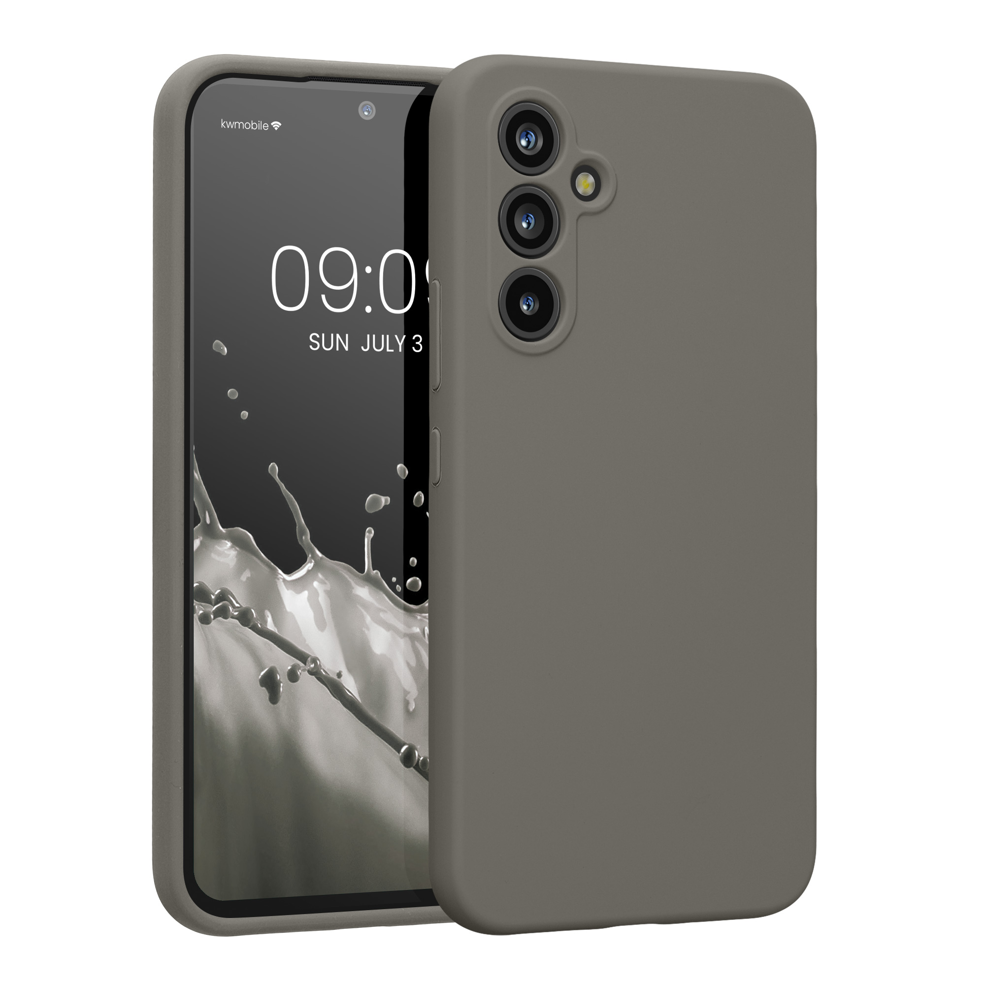 Pouzdro pro Samsung Galaxy A54 5G kwmobile tenké silikonové - šedobéžová