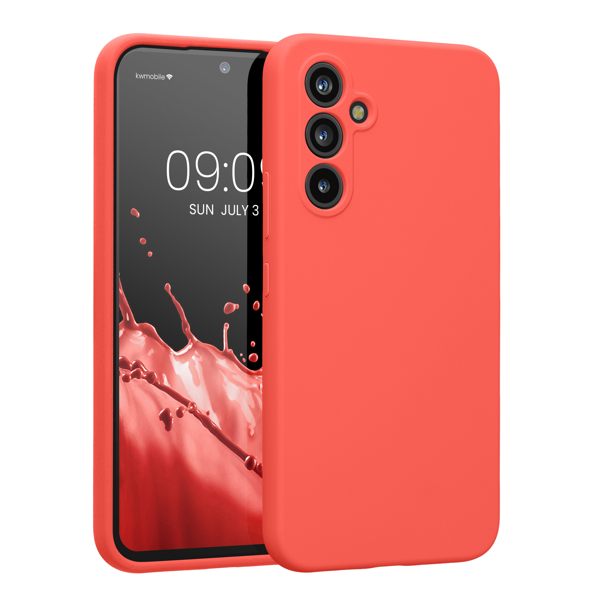 Kryt na mobil Samsung Galaxy A54 5G kwmobile slim matný TPU Neonová korálová