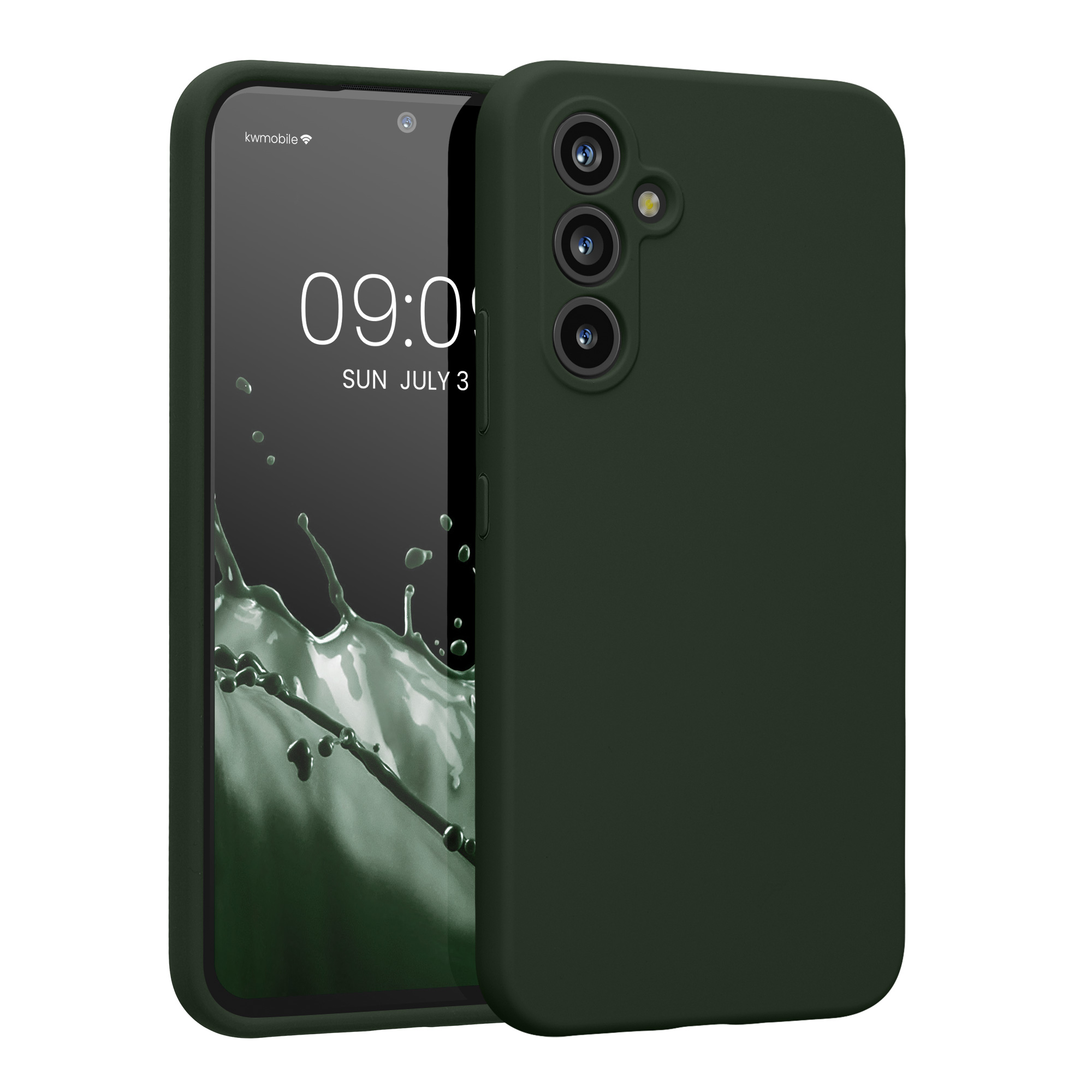 Kryt na mobil Samsung Galaxy A54 5G kwmobile slim matný TPU Matná tmavě zelená