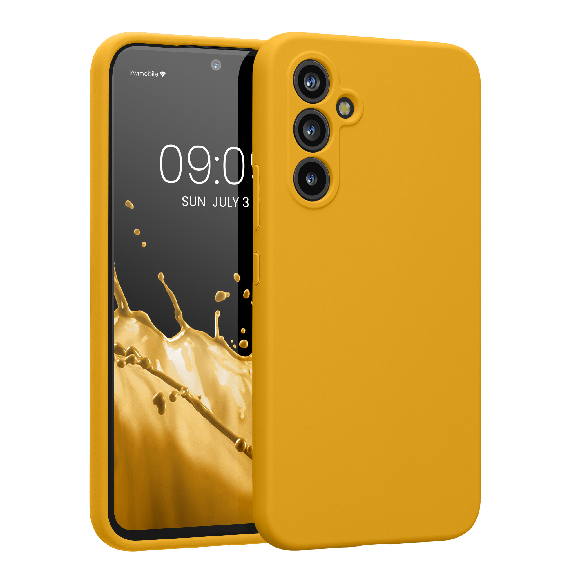 Kryt na mobil Samsung Galaxy A54 5G kwmobile slim matný TPU Medová žlutá
