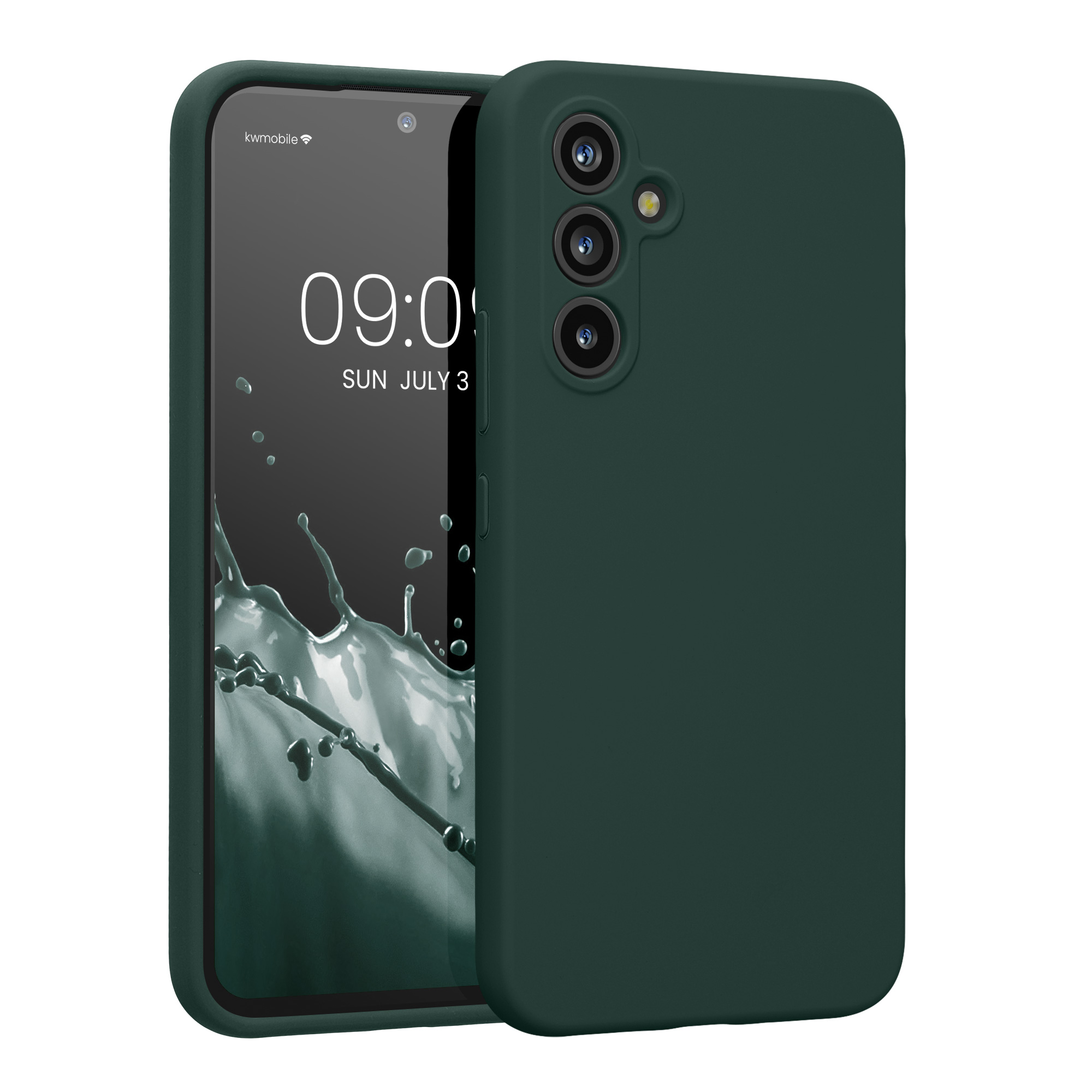 Kryt na mobil Samsung Galaxy A54 5G kwmobile slim matný TPU Mechová zelená