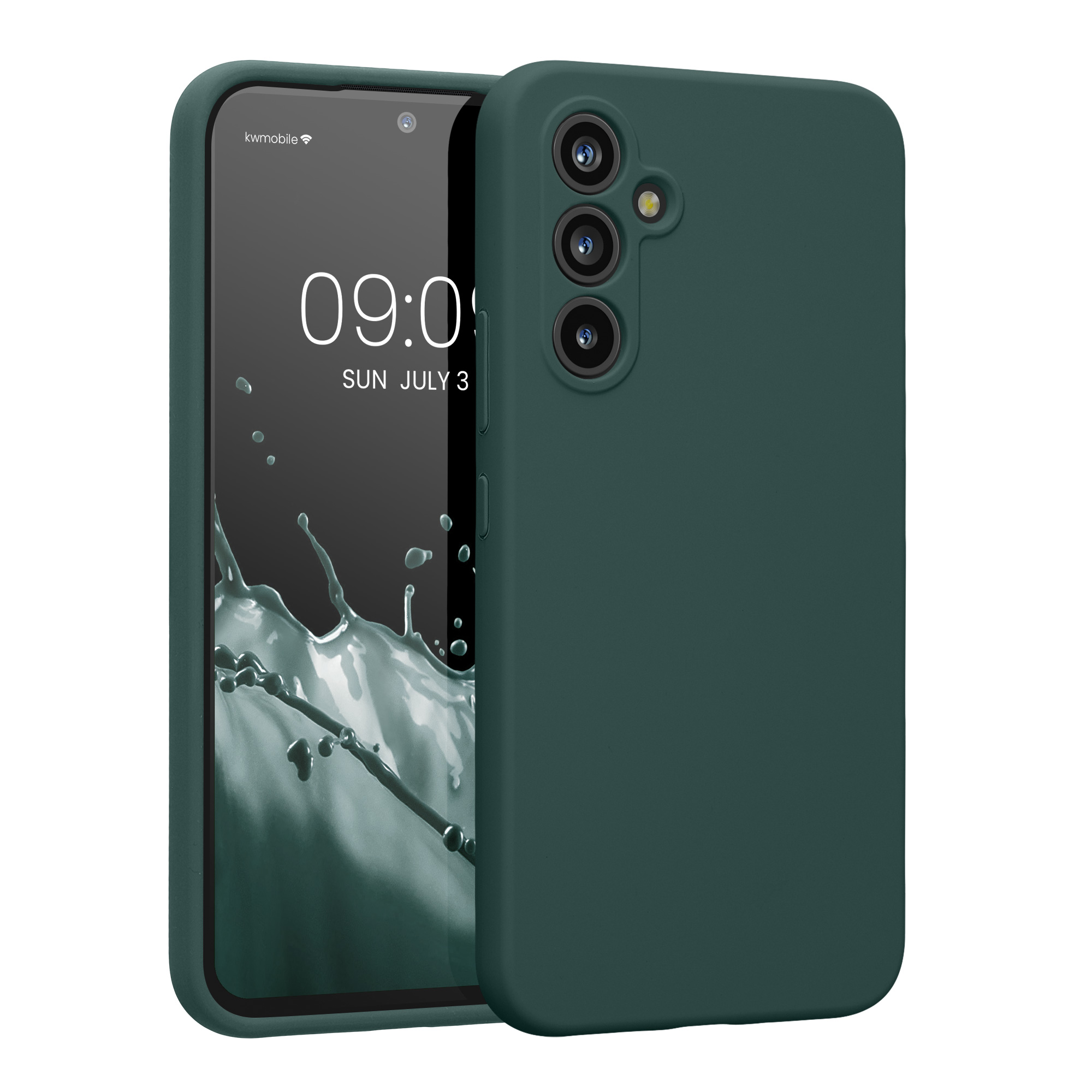 Kryt na mobil Samsung Galaxy A54 5G kwmobile slim matný TPU Modro-zelená