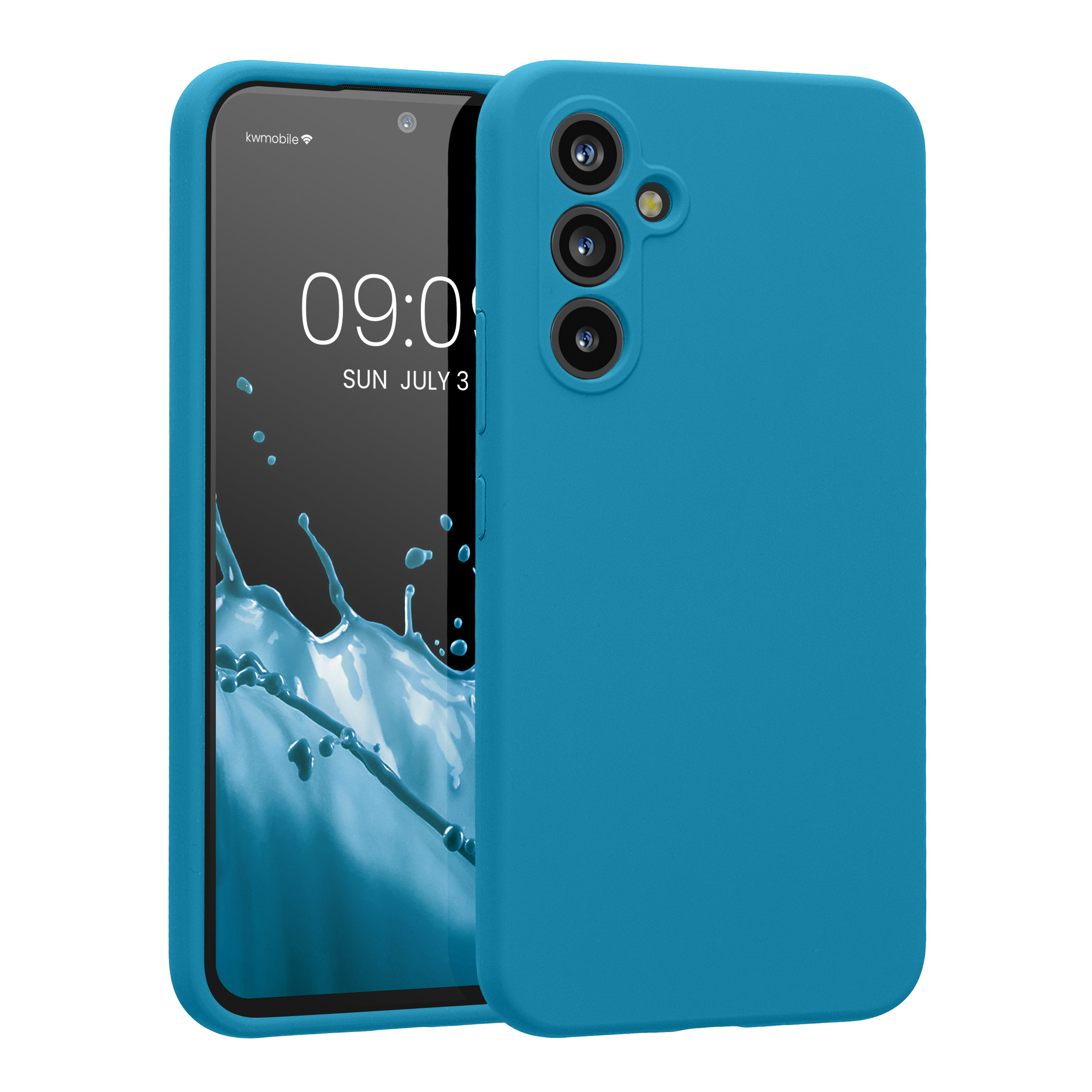 Kryt na mobil Samsung Galaxy A54 5G kwmobile slim matný TPU Karibská modrá