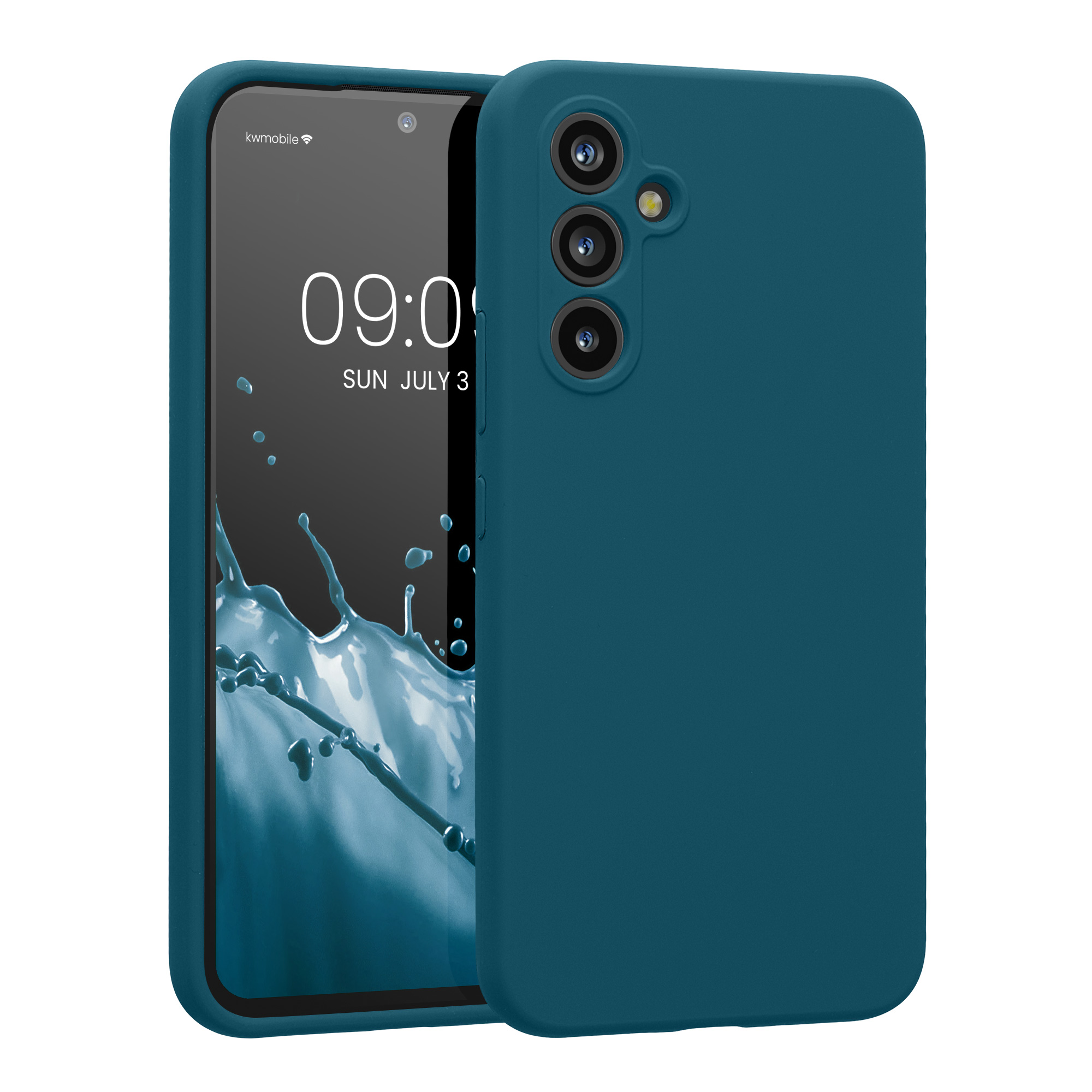 Kryt na mobil Samsung Galaxy A54 5G kwmobile slim matný TPU Matná petrolejová