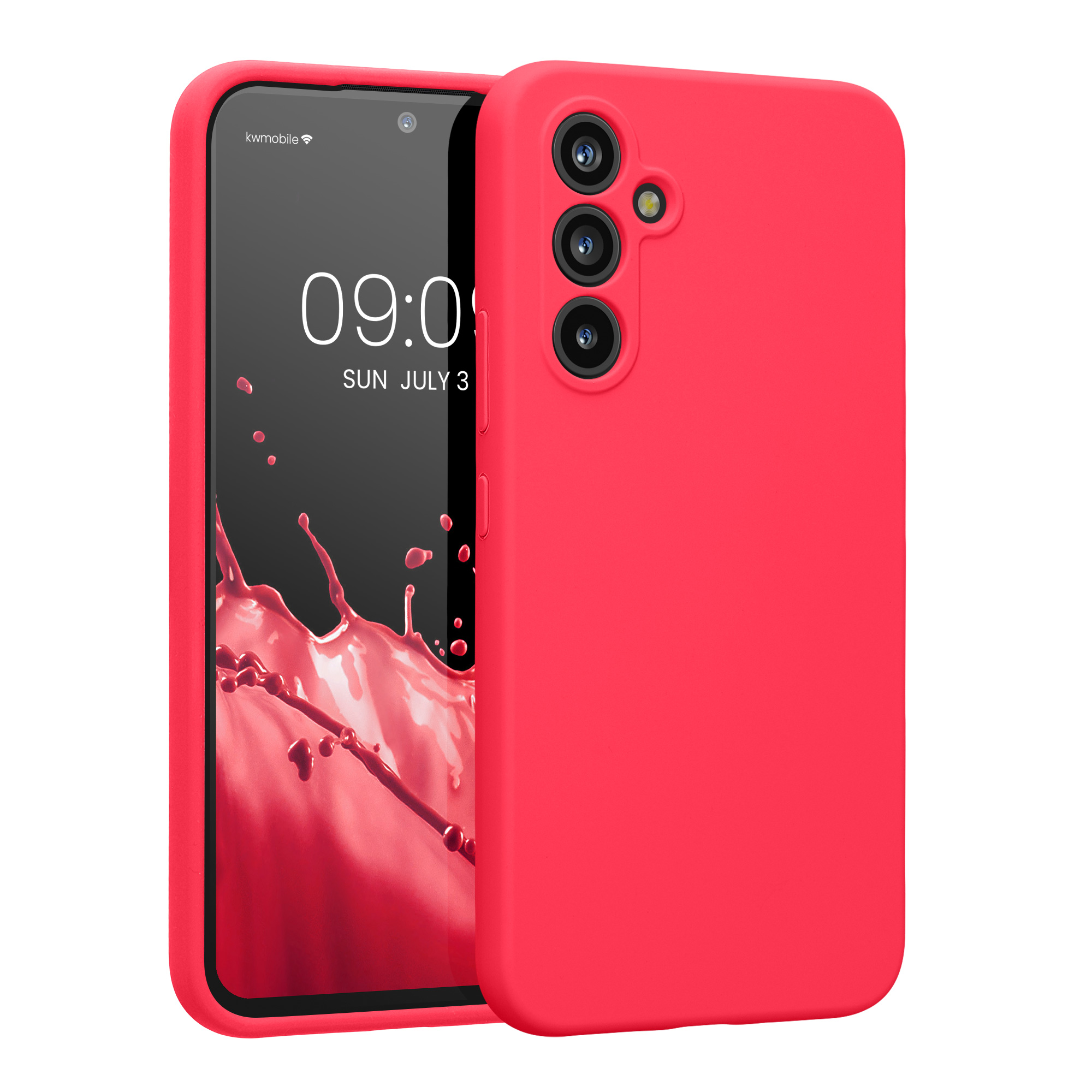 Kryt na mobil Samsung Galaxy A54 5G kwmobile slim matný TPU Neonová růžová