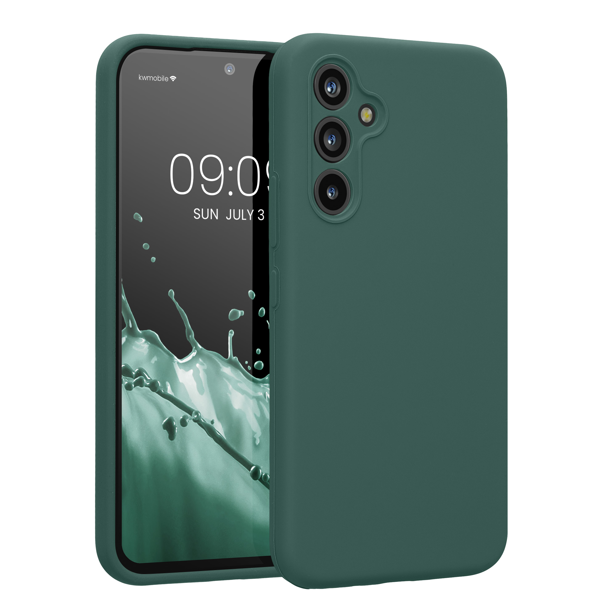 Kryt na mobil Samsung Galaxy A54 5G kwmobile slim matný TPU Lesní zelená