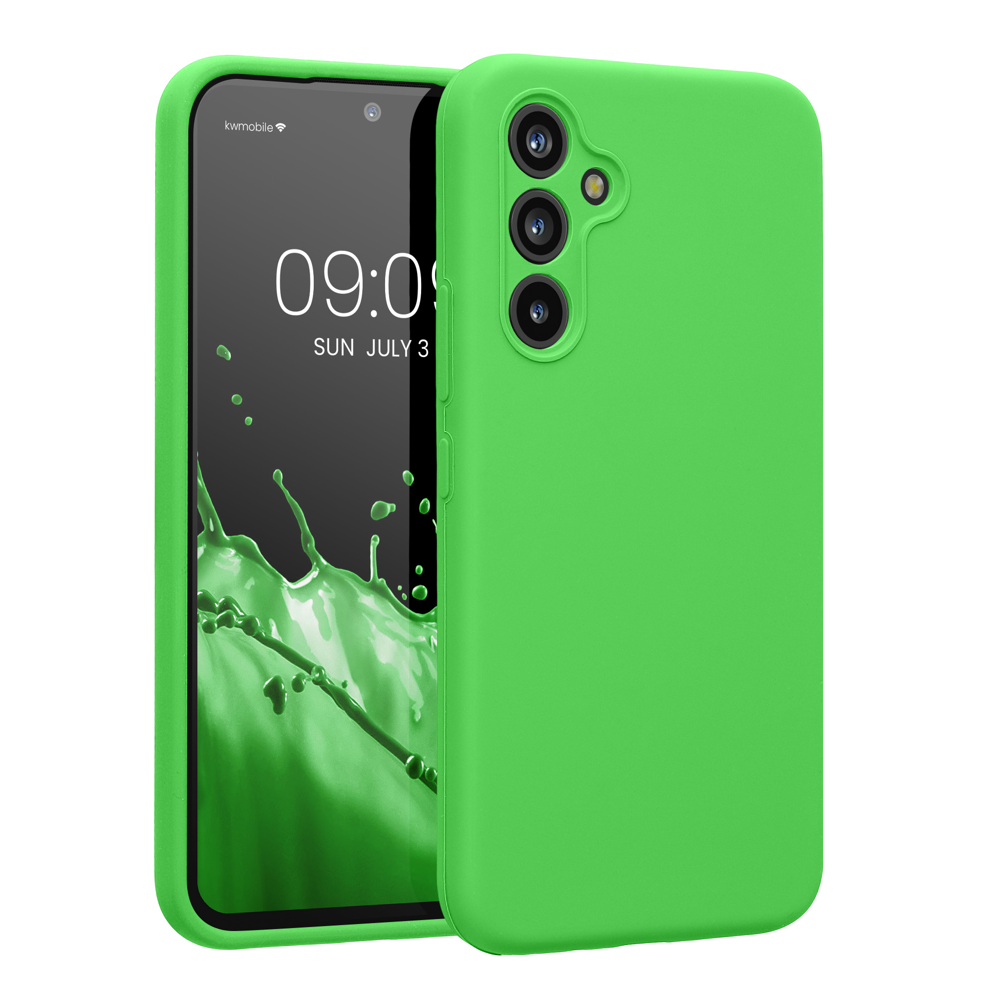 Kryt na mobil Samsung Galaxy A54 5G kwmobile slim matný TPU Limetková zelená