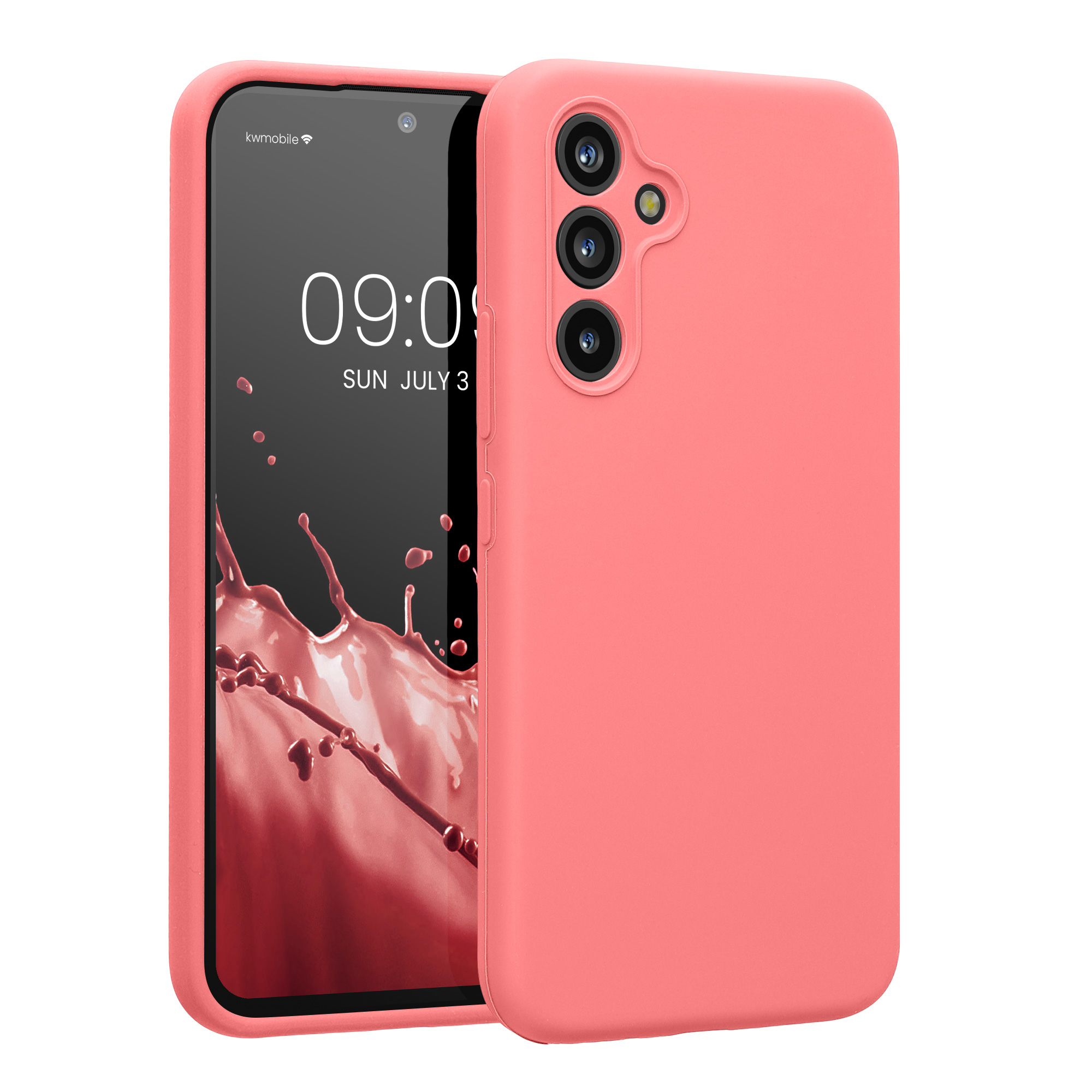 Kryt na mobil Samsung Galaxy A54 5G kwmobile slim matný TPU Pastelová korálová