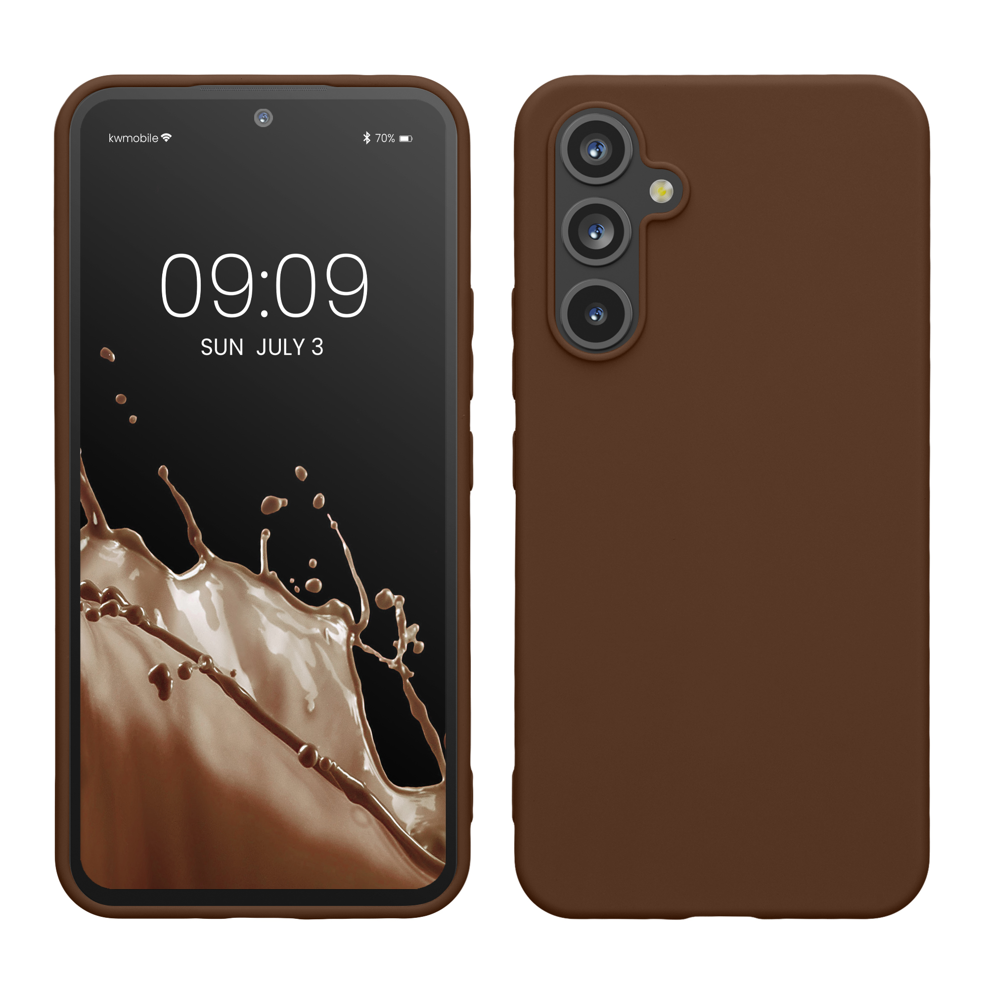 Pouzdro pro Samsung Galaxy A54 5G kwmobile TPU - čokoládová