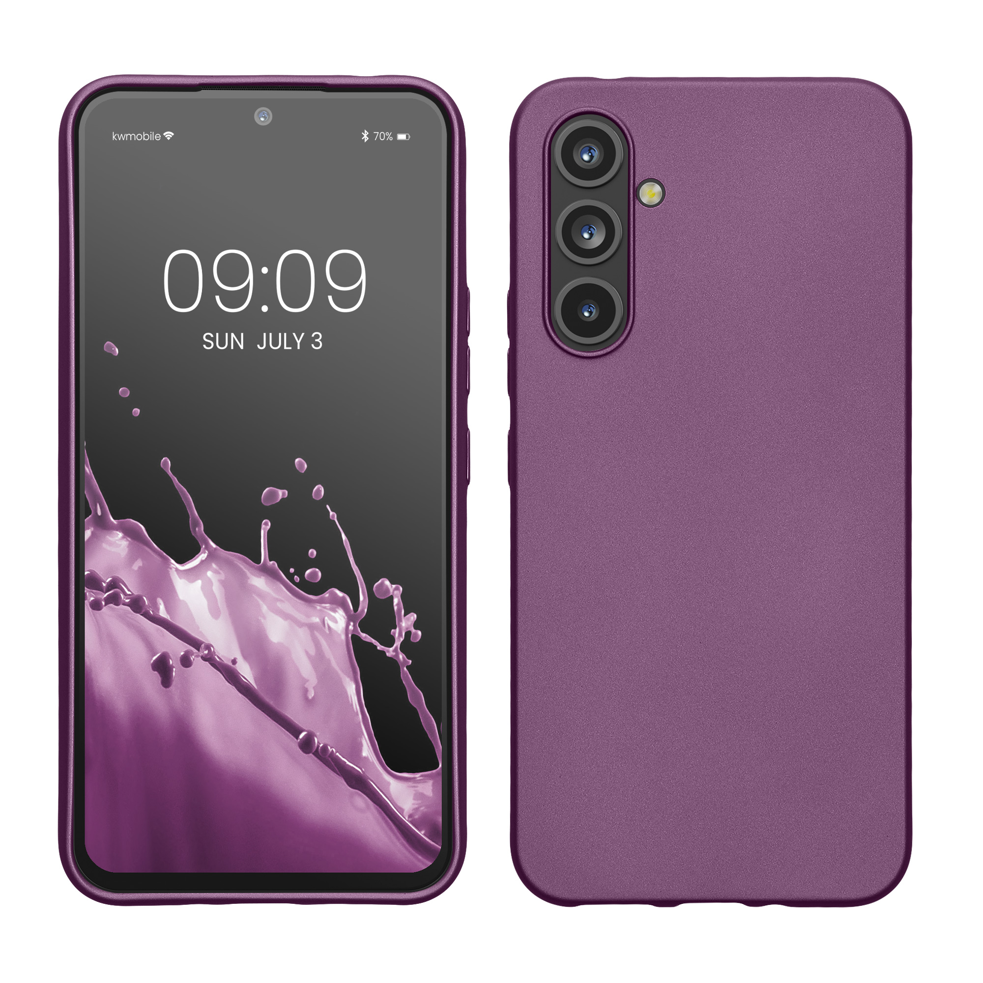 Kryt na mobil Samsung Galaxy A54 5G kwmobile TPU metalický Metalická levandulová