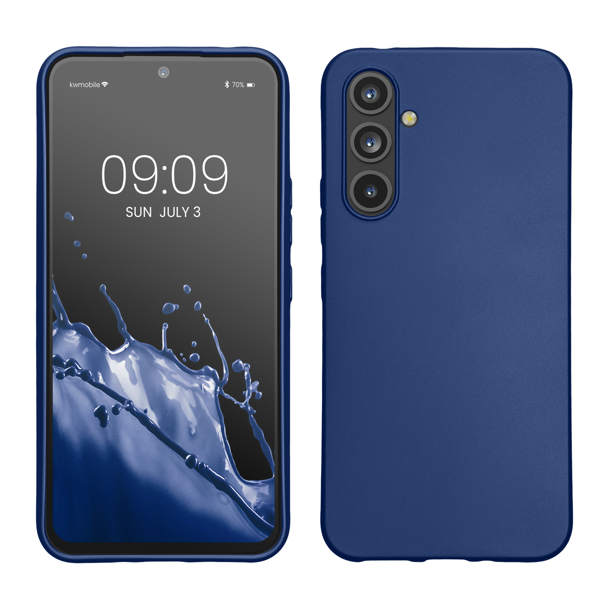 Kryt na mobil Samsung Galaxy A54 5G kwmobile TPU metalický Metalická modrá