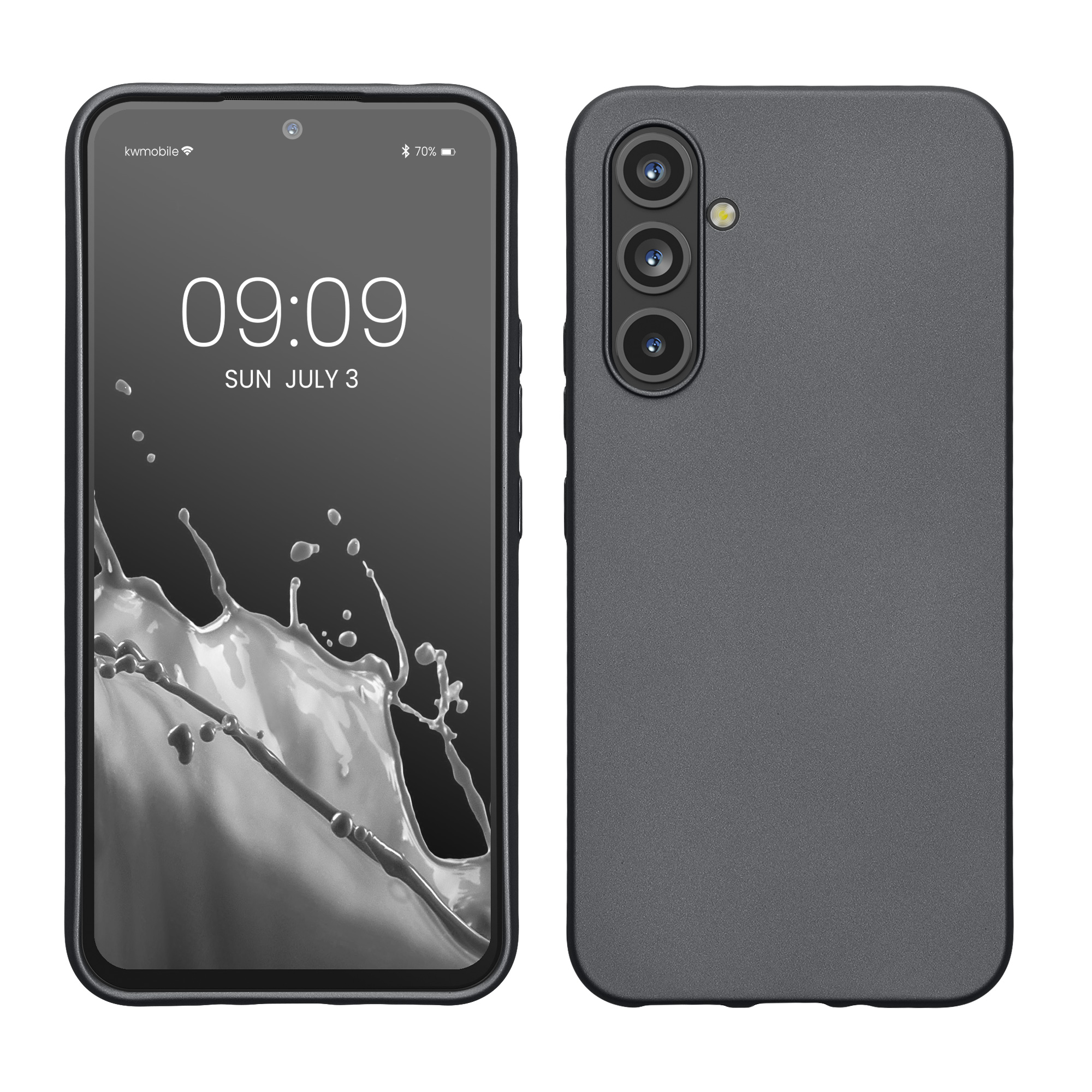 Kryt na mobil Samsung Galaxy A54 5G kwmobile TPU metalický Metalická šedá