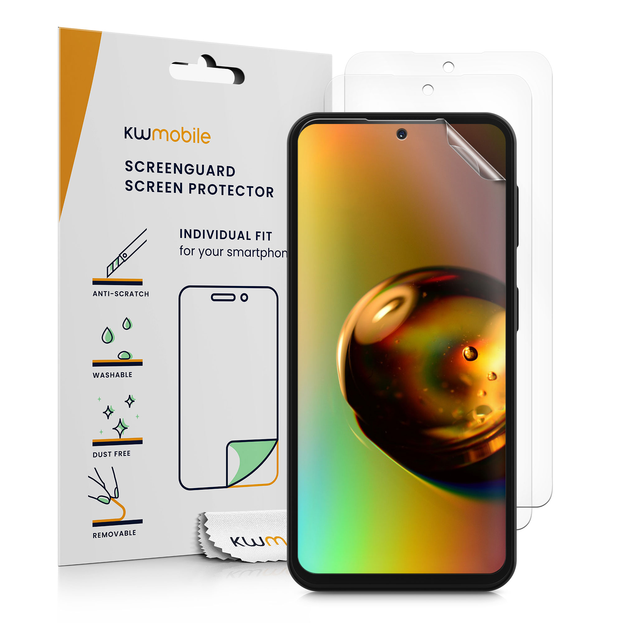Ochranná fólie Samsung Galaxy A54 5G kwmobile 3 ks ultra čirá transparentní