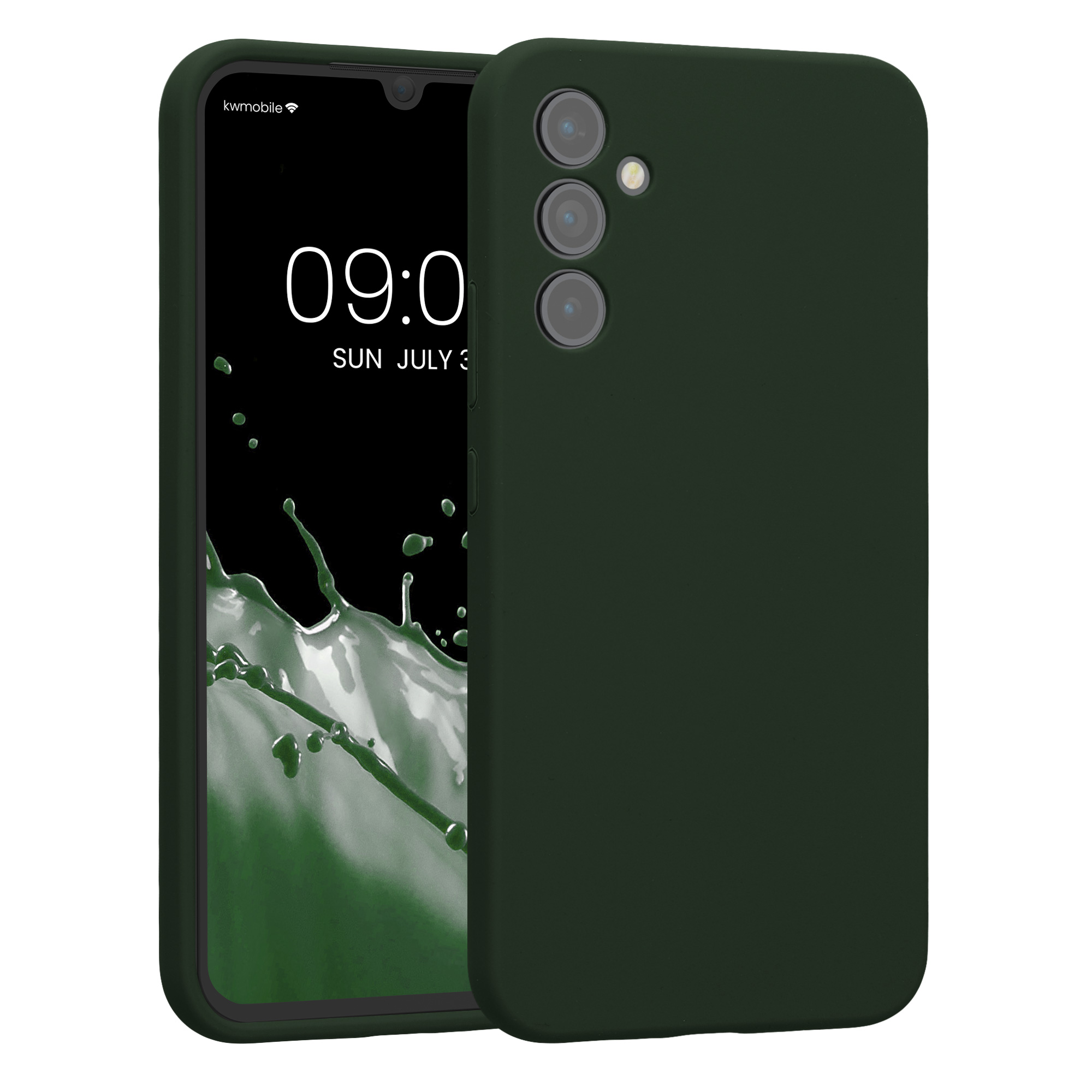 Matný kryt na mobil Samsung Galaxy A34 5G kwmobile matně tmavě zelený