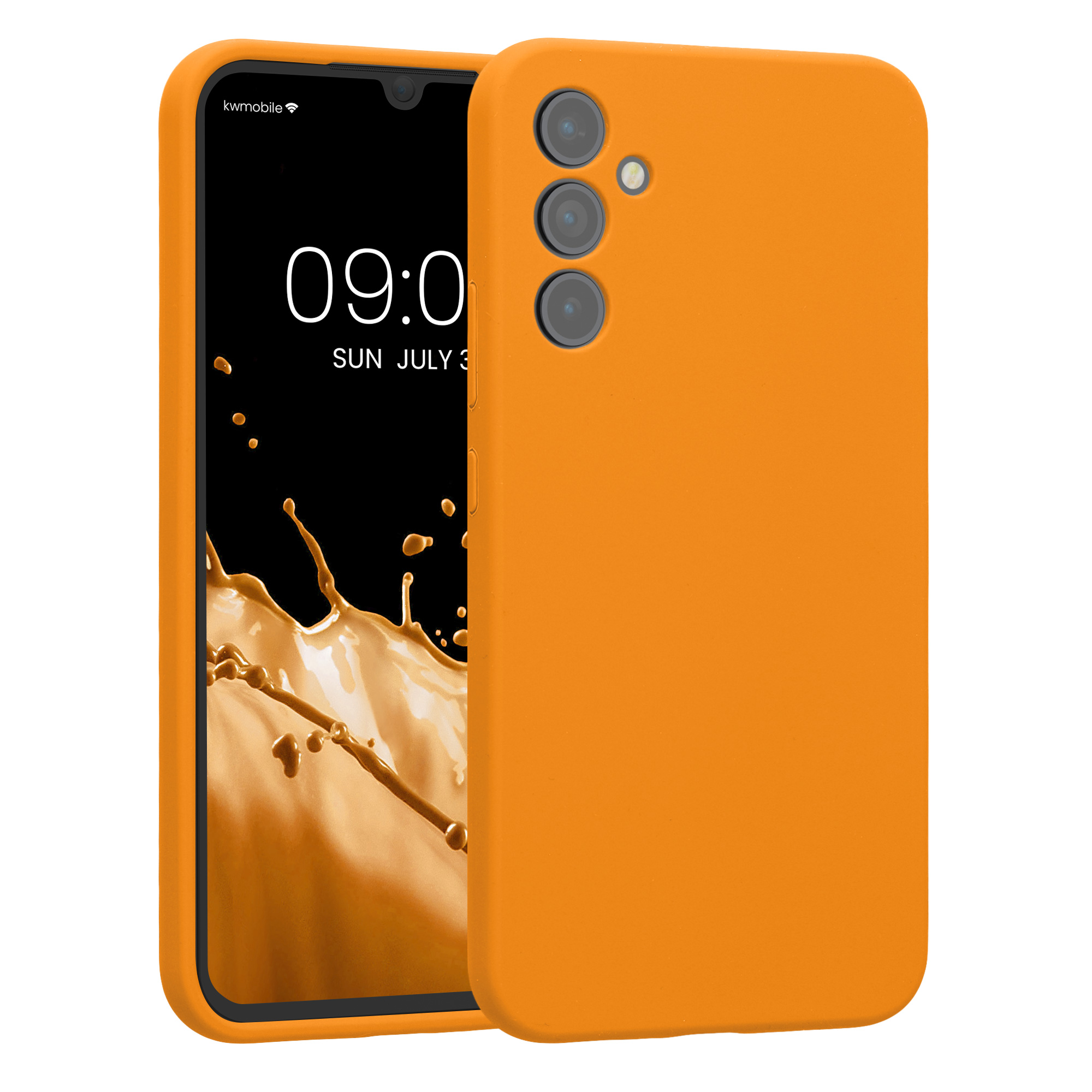 Matný kryt na mobil Samsung Galaxy A34 5G kwmobile ovocně oranžový