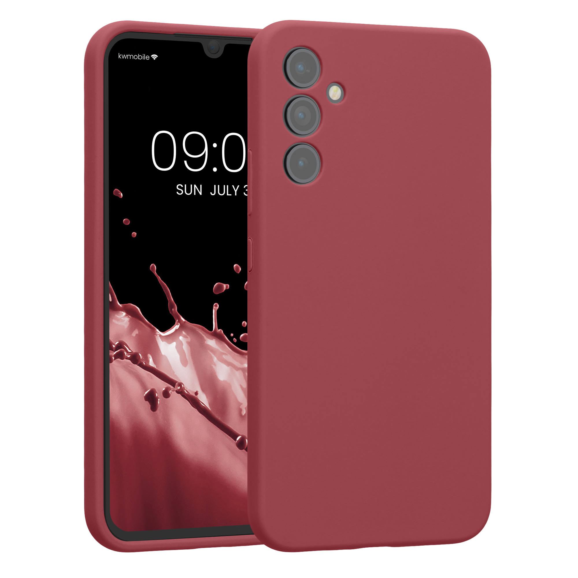Matný kryt na mobil Samsung Galaxy A34 5G kwmobile tmavě růžový