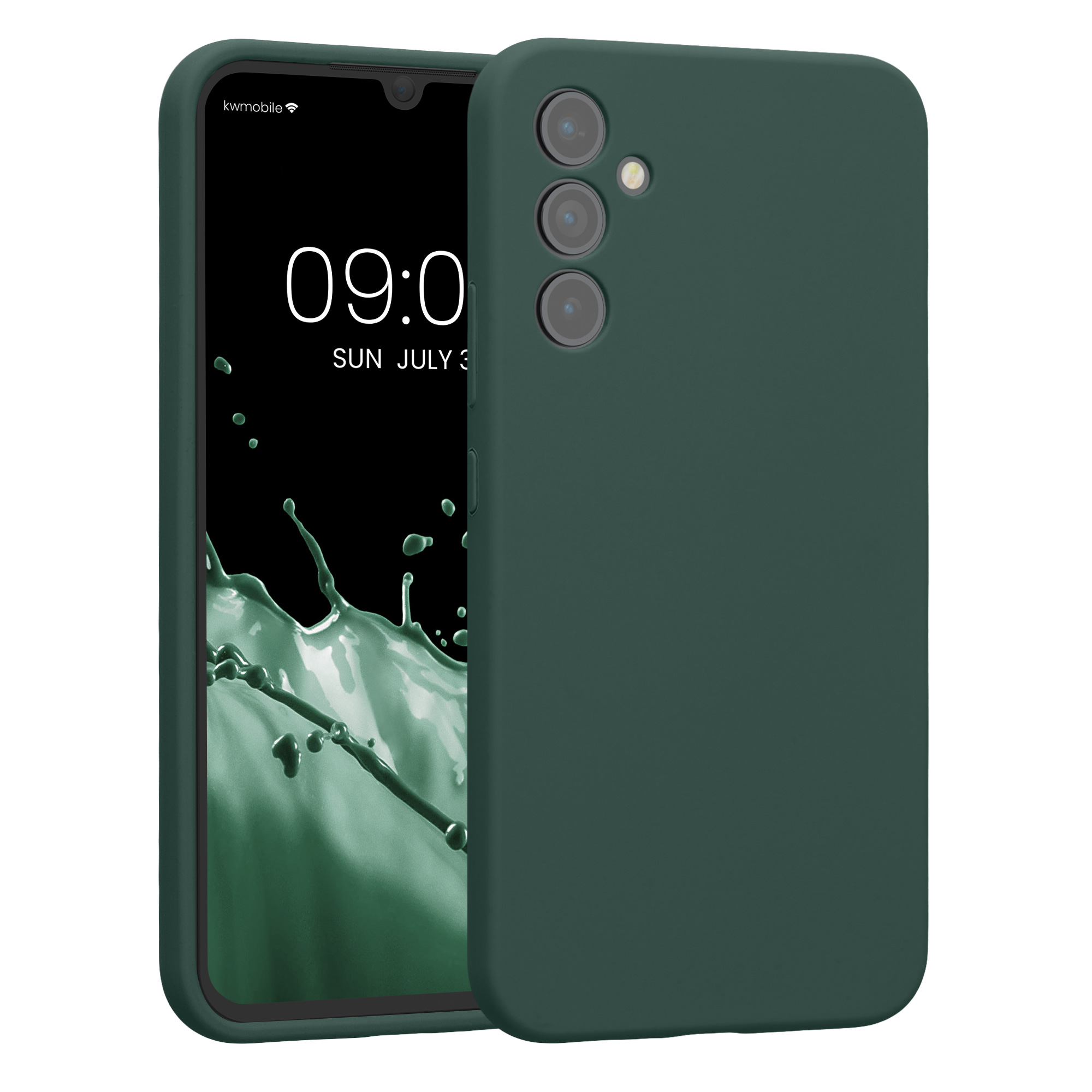 Kryt na mobil Samsung Galaxy A34 5G kwmobile slim matný TPU Modro-zelená