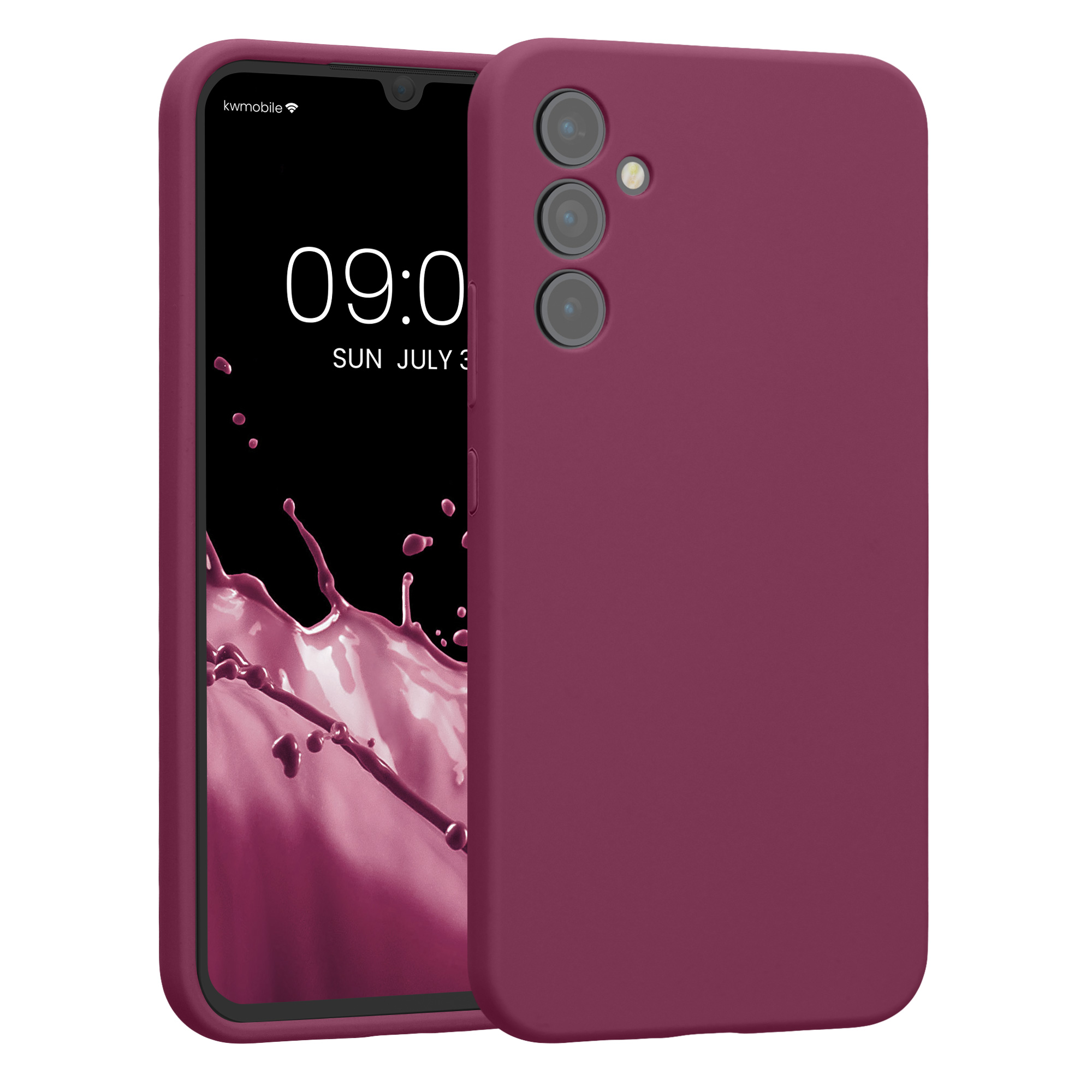 Matný kryt na mobil Samsung Galaxy A34 5G kwmobile vínově fialový