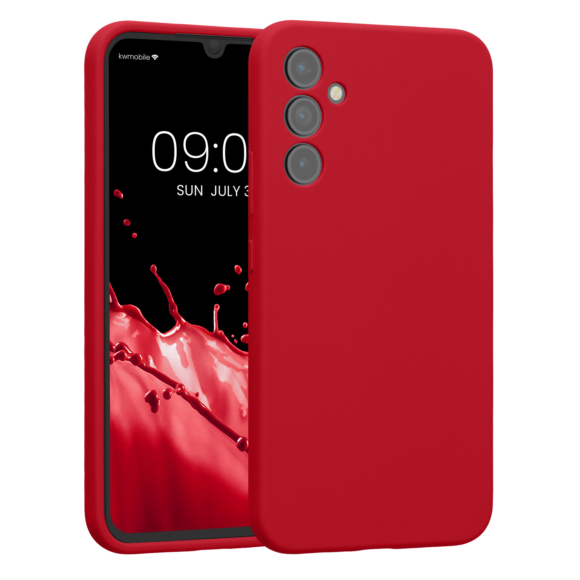 Matný kryt na mobil Samsung Galaxy A34 5G kwmobile klasicky červený