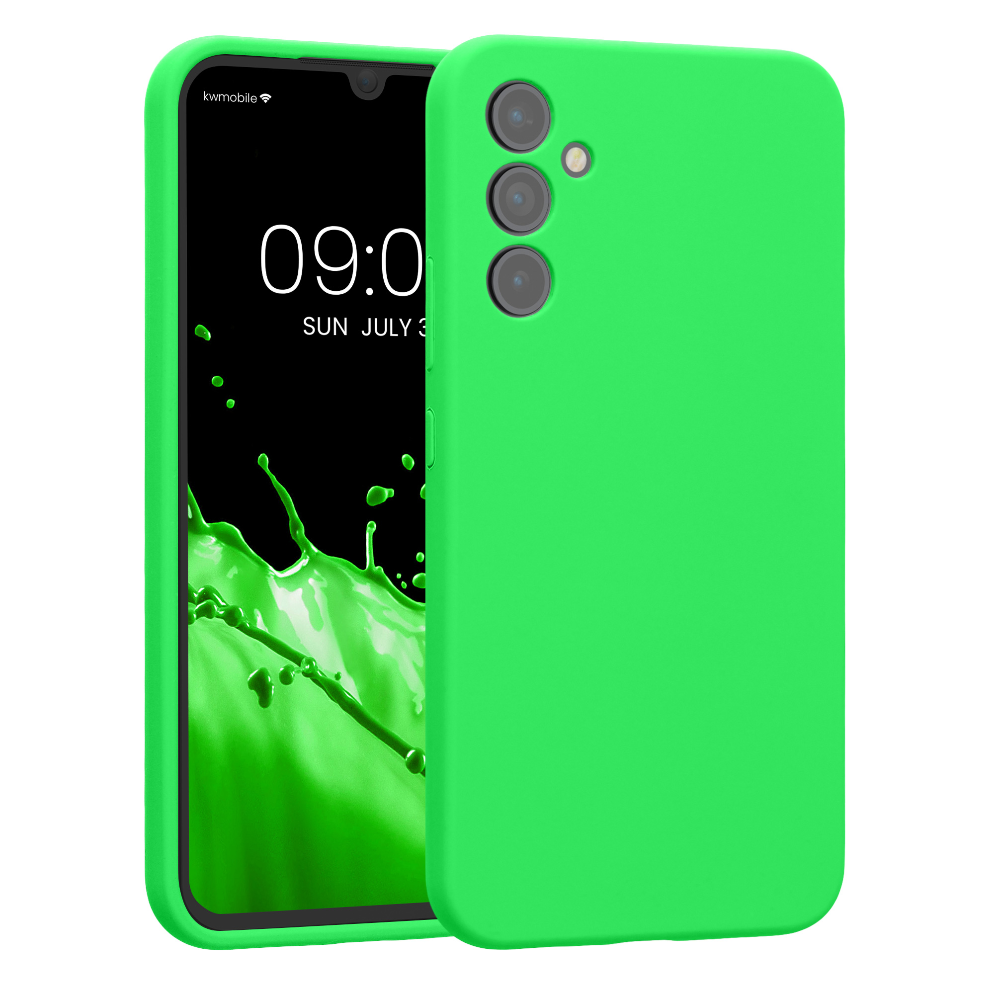 Matný kryt na mobil Samsung Galaxy A34 5G kwmobile neonově zelený