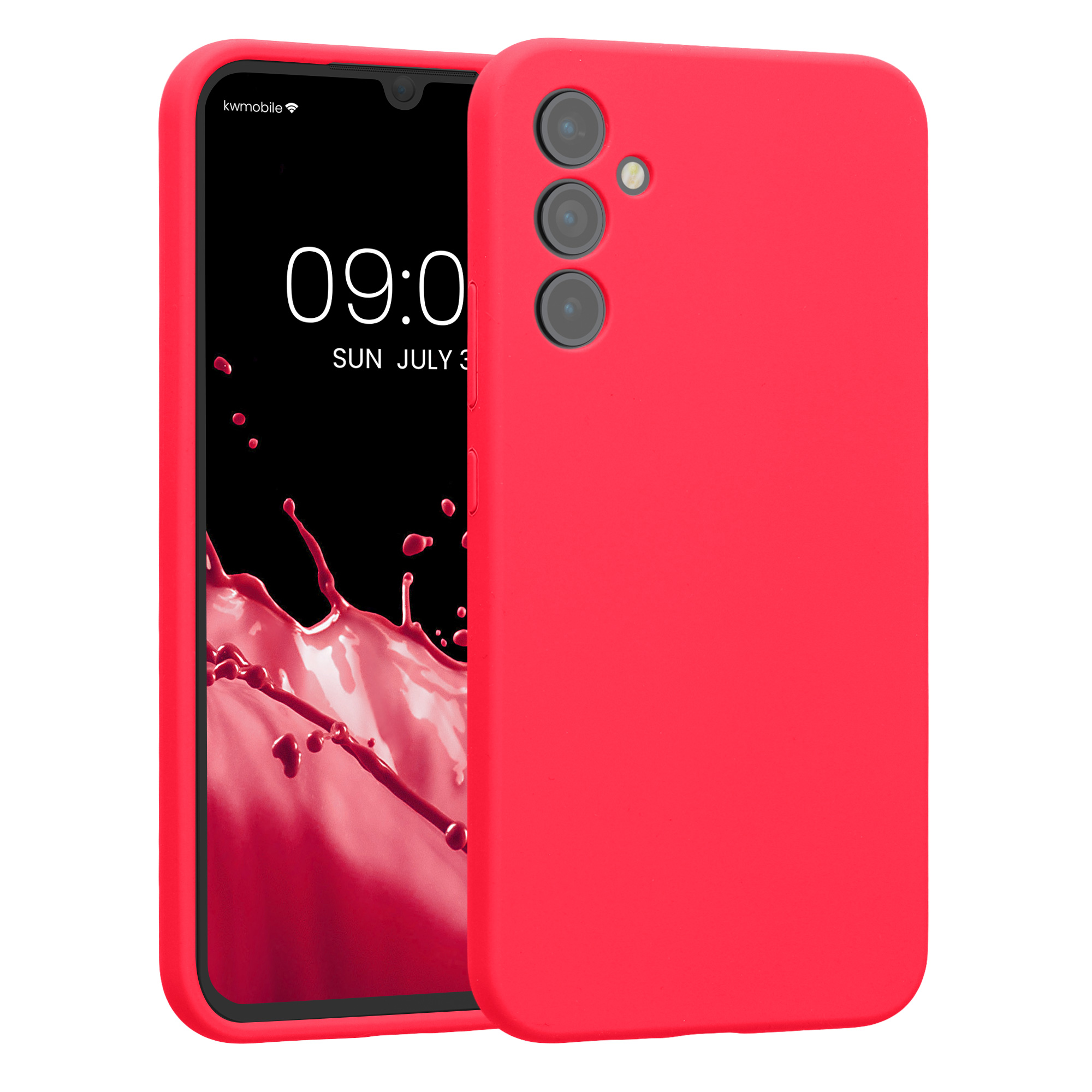 Matný kryt na mobil Samsung Galaxy A34 5G kwmobile neonově růžový