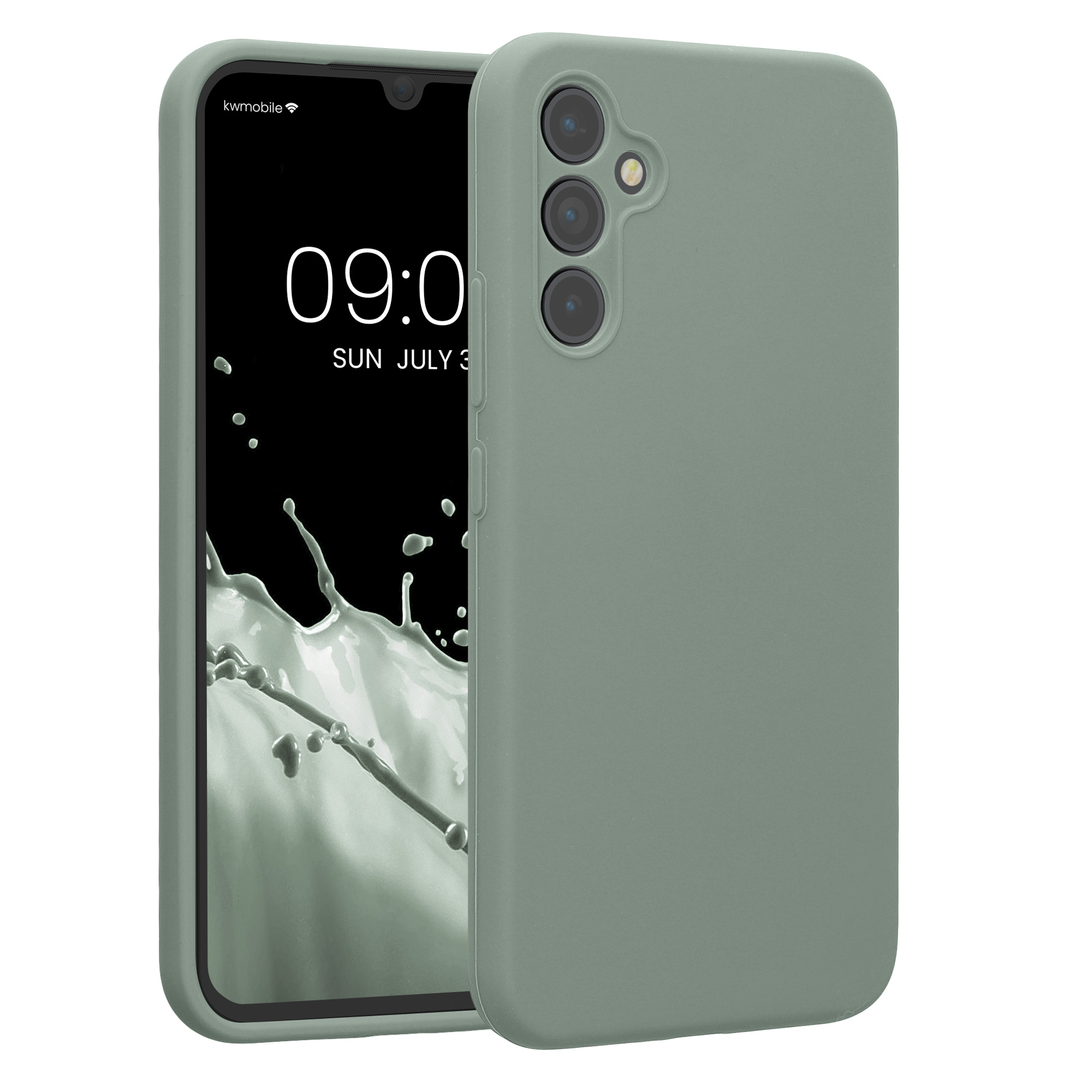 Matný kryt na mobil Samsung Galaxy A34 5G kwmobile Rainwashed Green