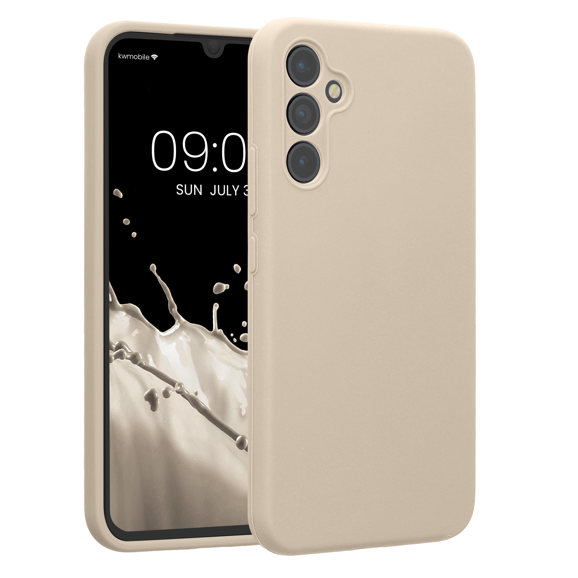Matný kryt na mobil Samsung Galaxy A34 5G kwmobile krémový
