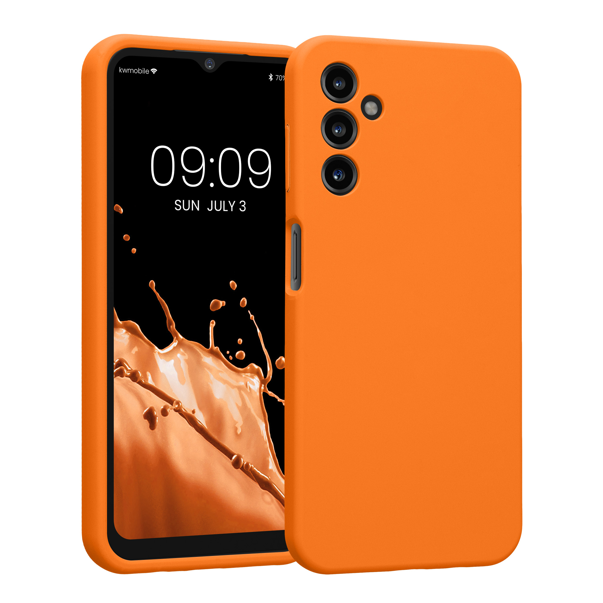 Kryt na mobil Samsung Galaxy A14 5G kwmobile slim matný TPU Ovocná oranžová
