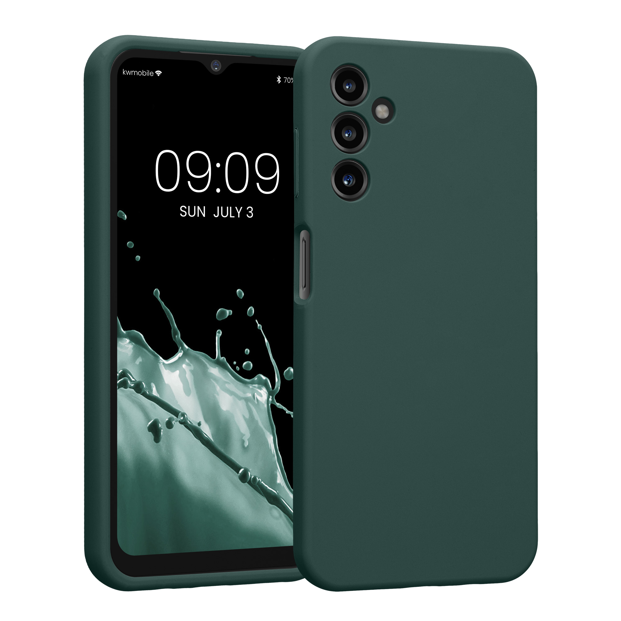 Kryt na mobil Samsung Galaxy A14 5G kwmobile slim matný TPU Modro-zelená