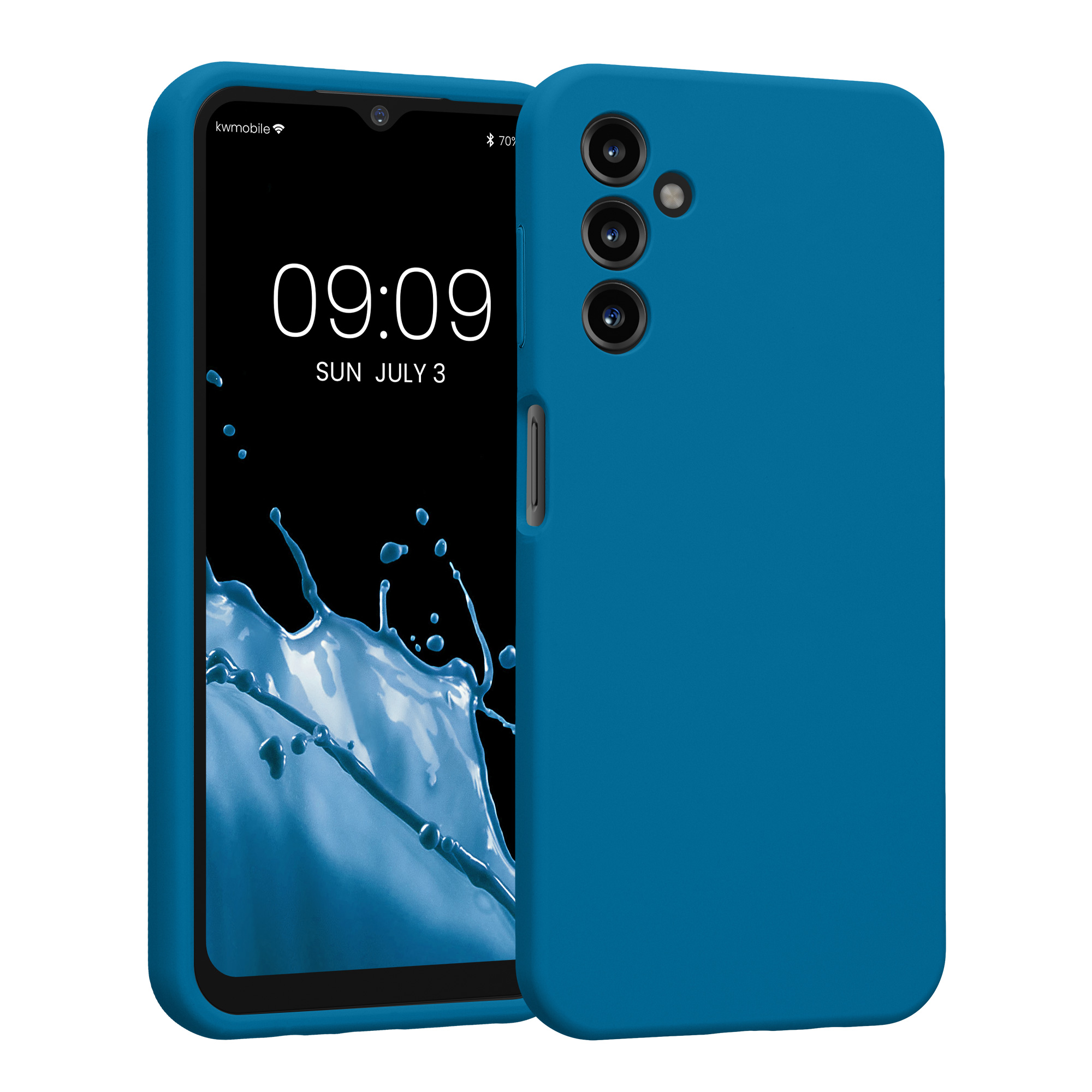 Kryt na mobil Samsung Galaxy A14 5G kwmobile slim matný TPU Modrý útes
