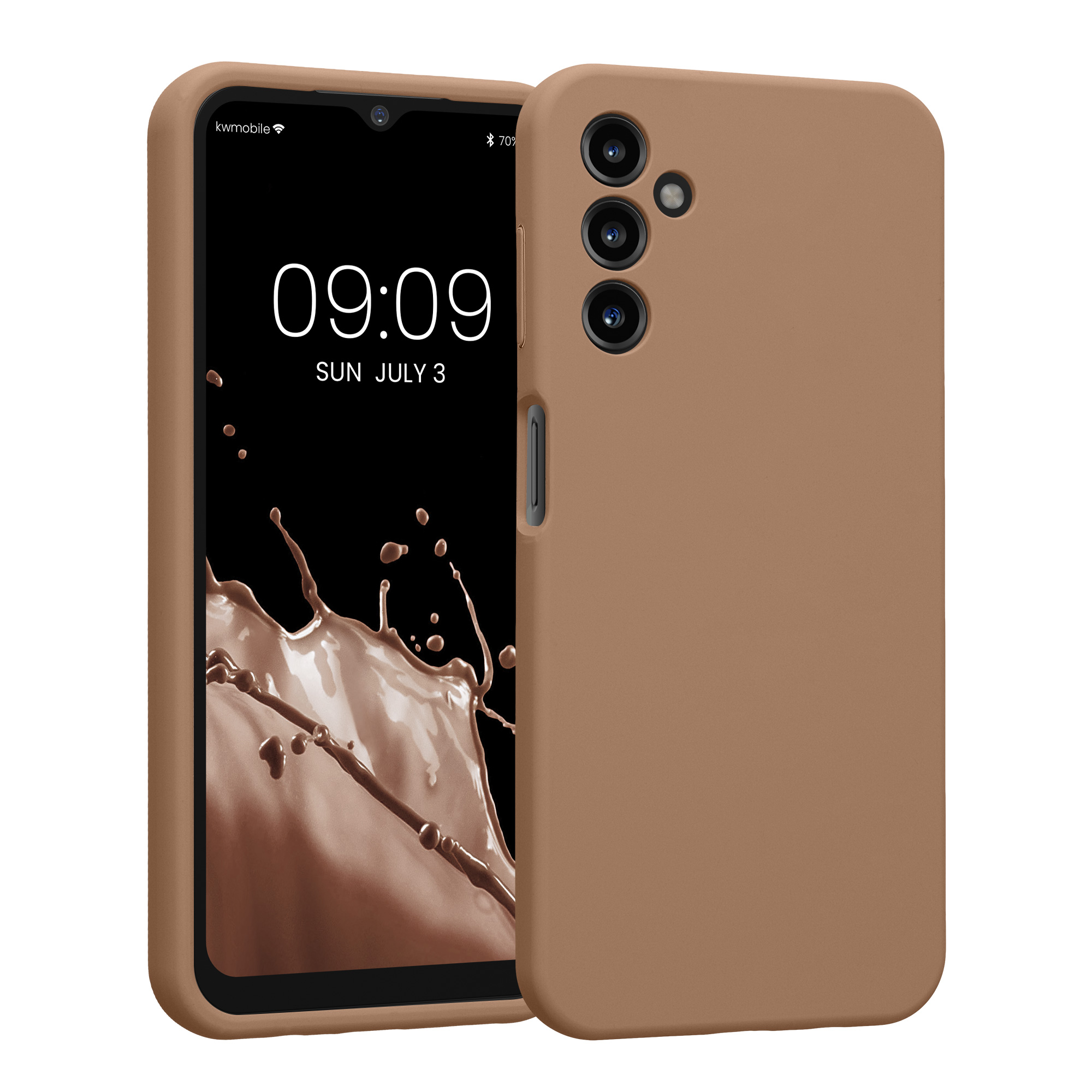 Kryt na mobil Samsung Galaxy A14 5G kwmobile slim matný TPU Cappuccino