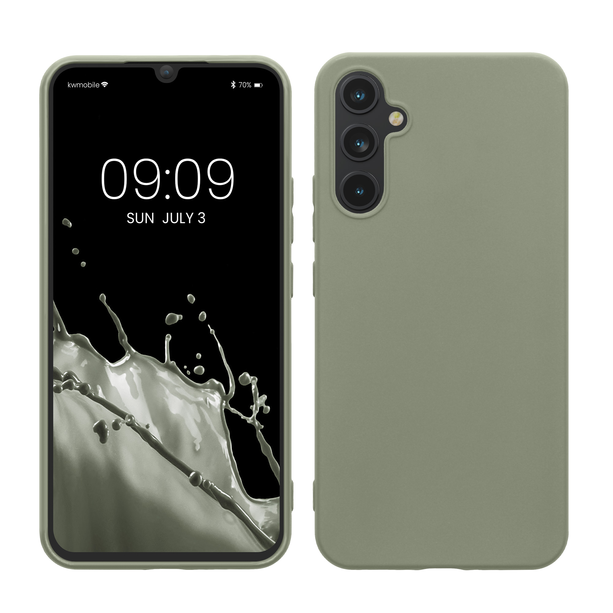 Pouzdro pro Samsung Galaxy A34 5G kwmobile TPU - šedozelená