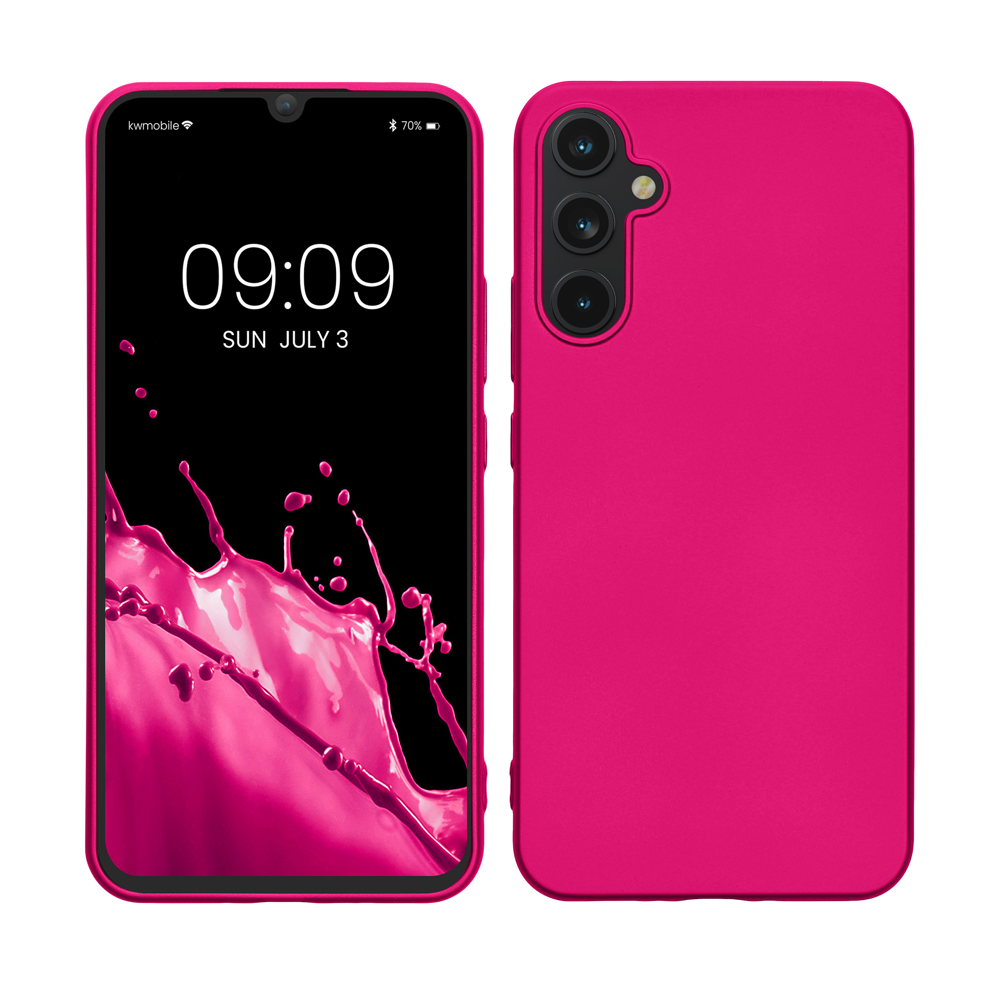 Metalický kryt na mobil Samsung Galaxy A34 5G kwmobile metalicky růžový