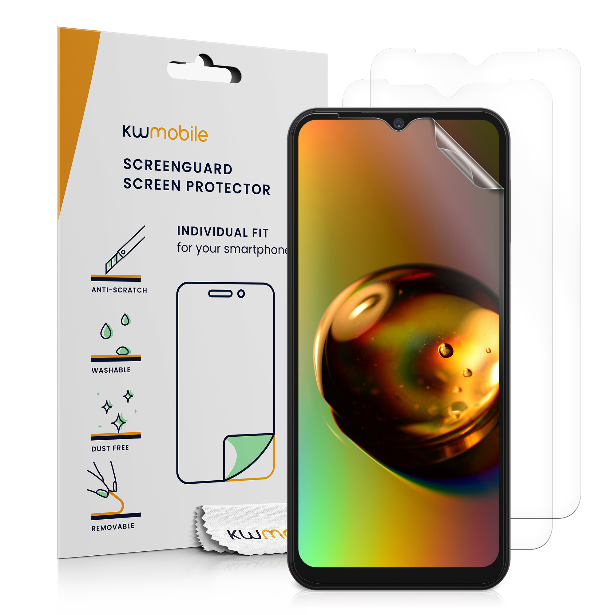 Ochranná fólie Samsung Galaxy A14 5G kwmobile 3 ks ultra čirá transparentní