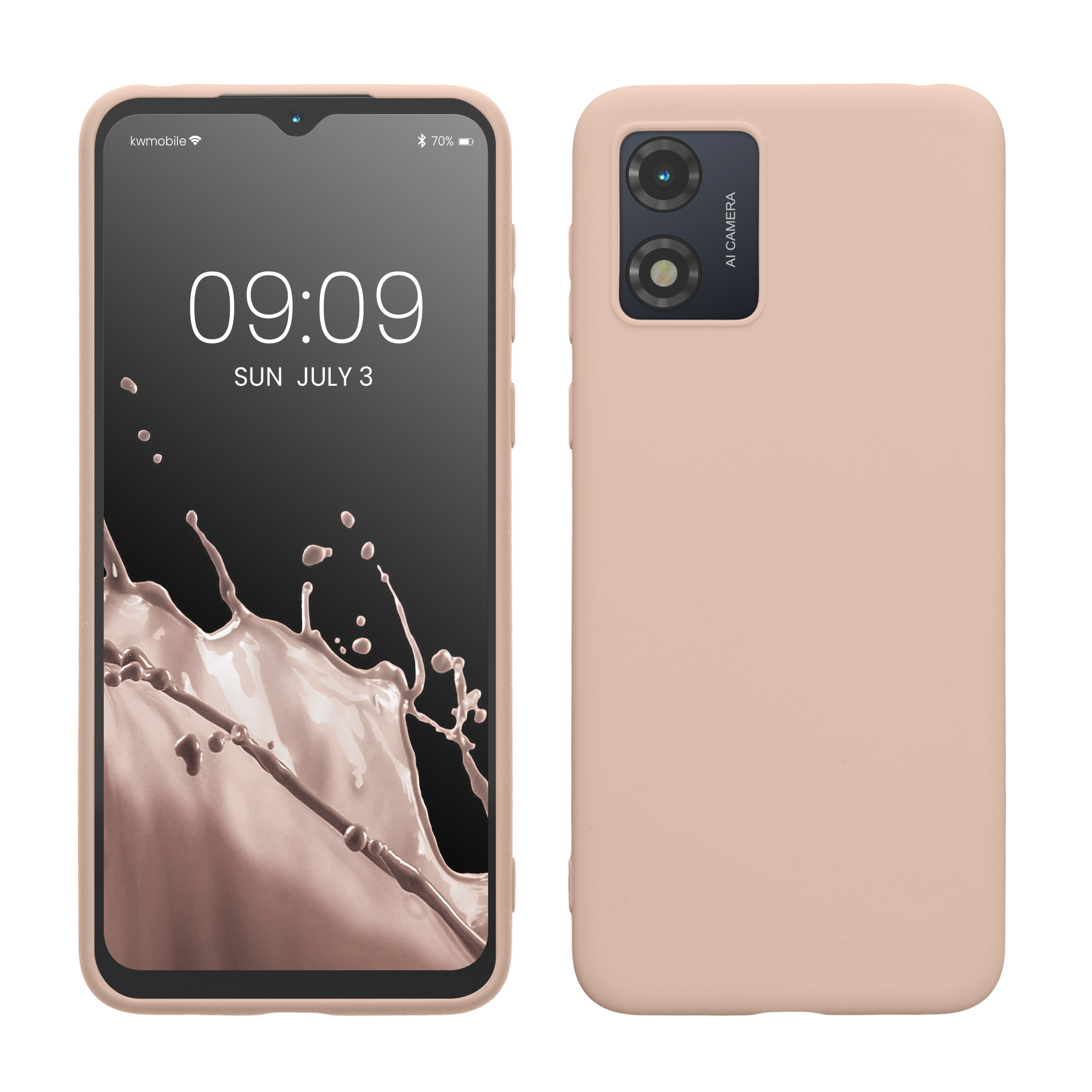 Silikonový kryt kwmobile pro Motorola Moto E13 - Motiv Coconut Swirl
