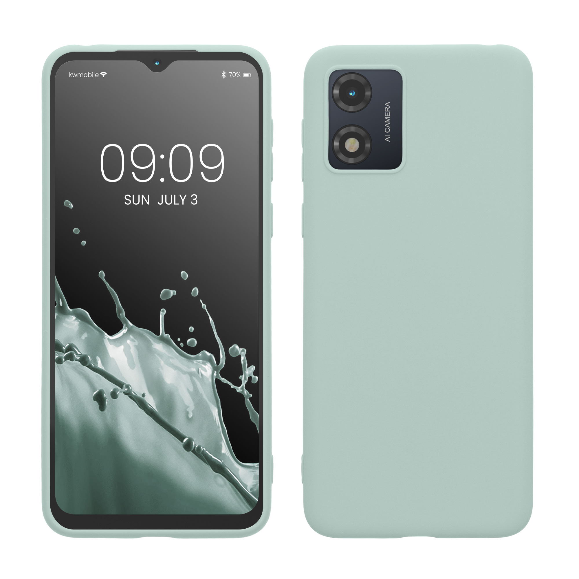 Pouzdro pro Motorola Moto E13 kwmobile TPU - světle mátová