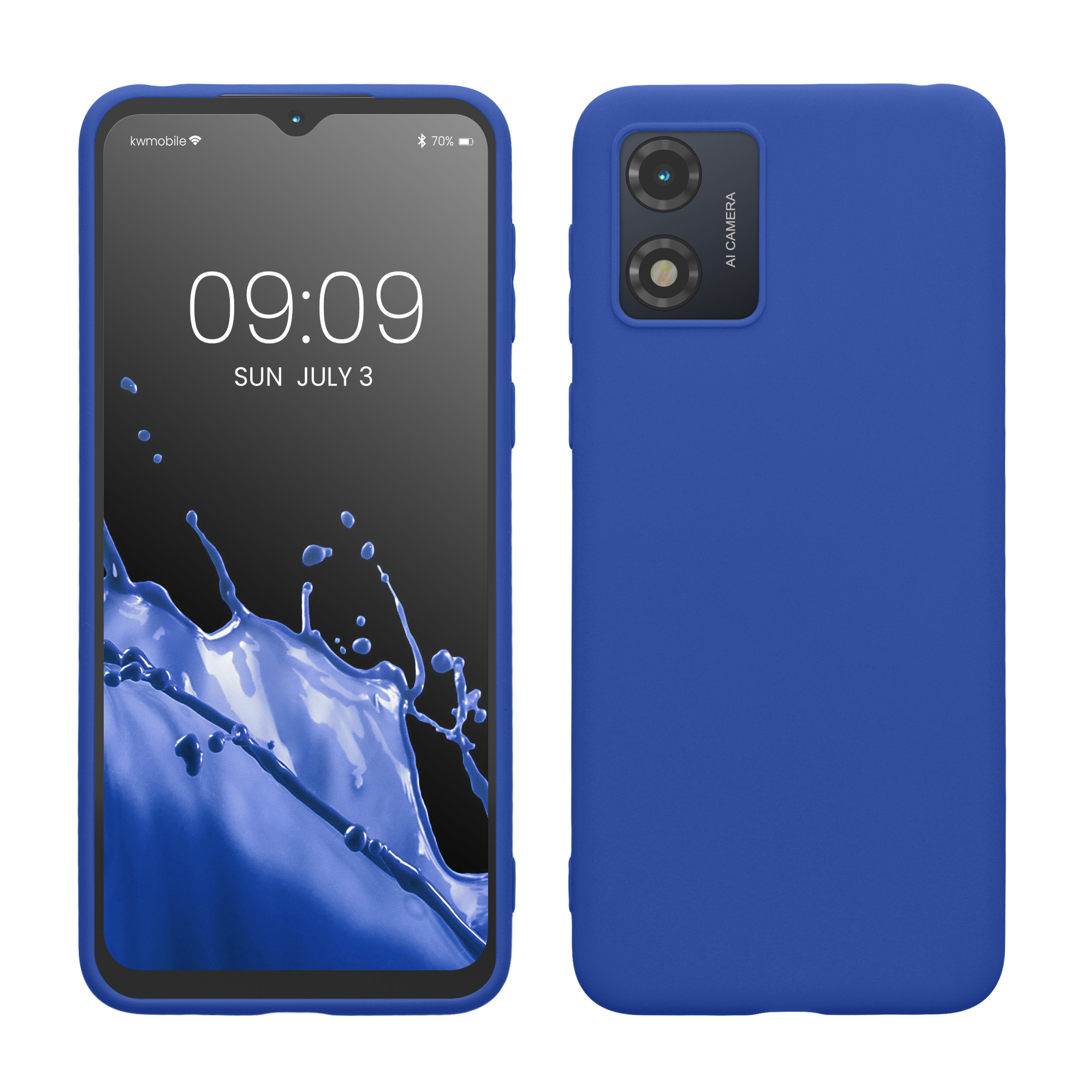 Silikonový kryt kwmobile pro Motorola Moto E13 - Baltská modrá