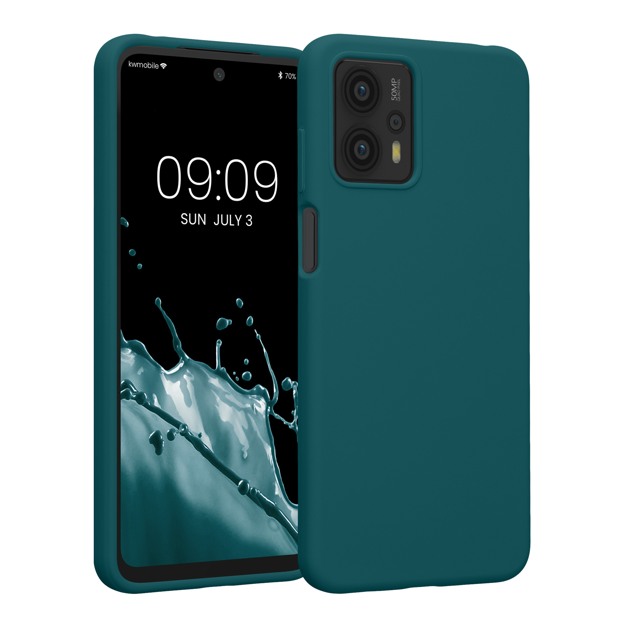 Silikonový kryt kwmobile pro Motorola Moto G23 / Moto G13 - Petrolejová