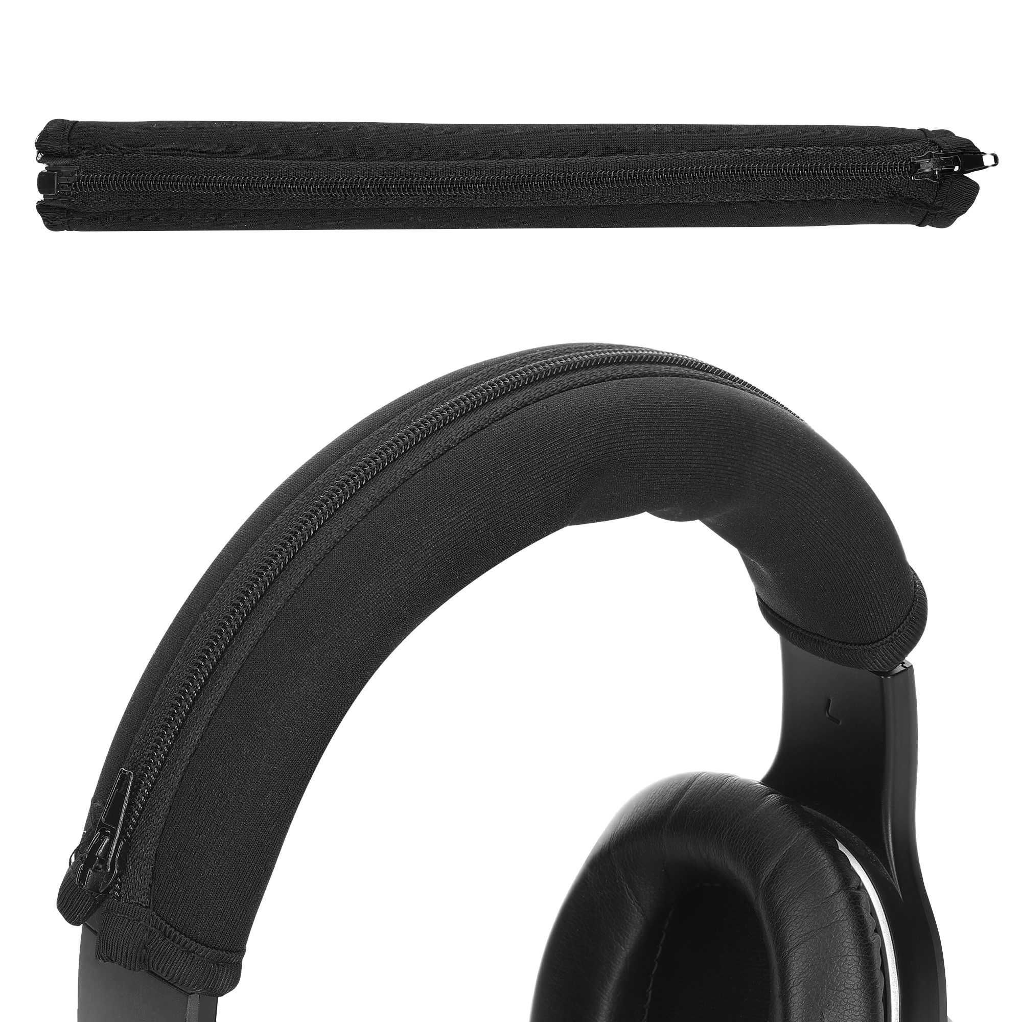 Chránič náhlavního mostu pro AudioTechnica ATH M50X / M50 / M40X / M40 / M30X / M20X kwmobile se zipem neoprenové - černá