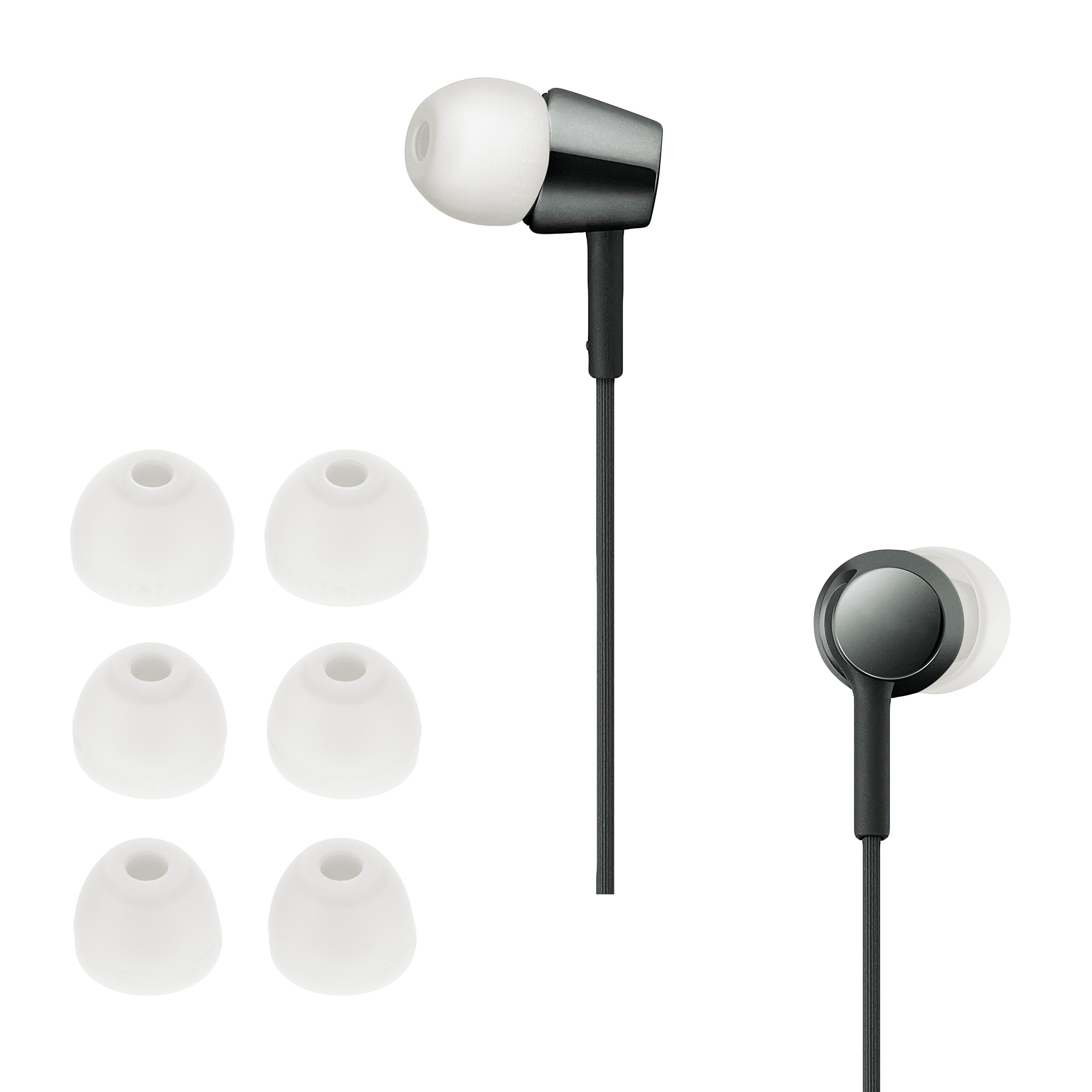 Silikonové špunty kwmobile pro Sony WI-C300 / WI-C400 / MDR-XB55AP / MDR-EX155AP - 6 ks - bílá
