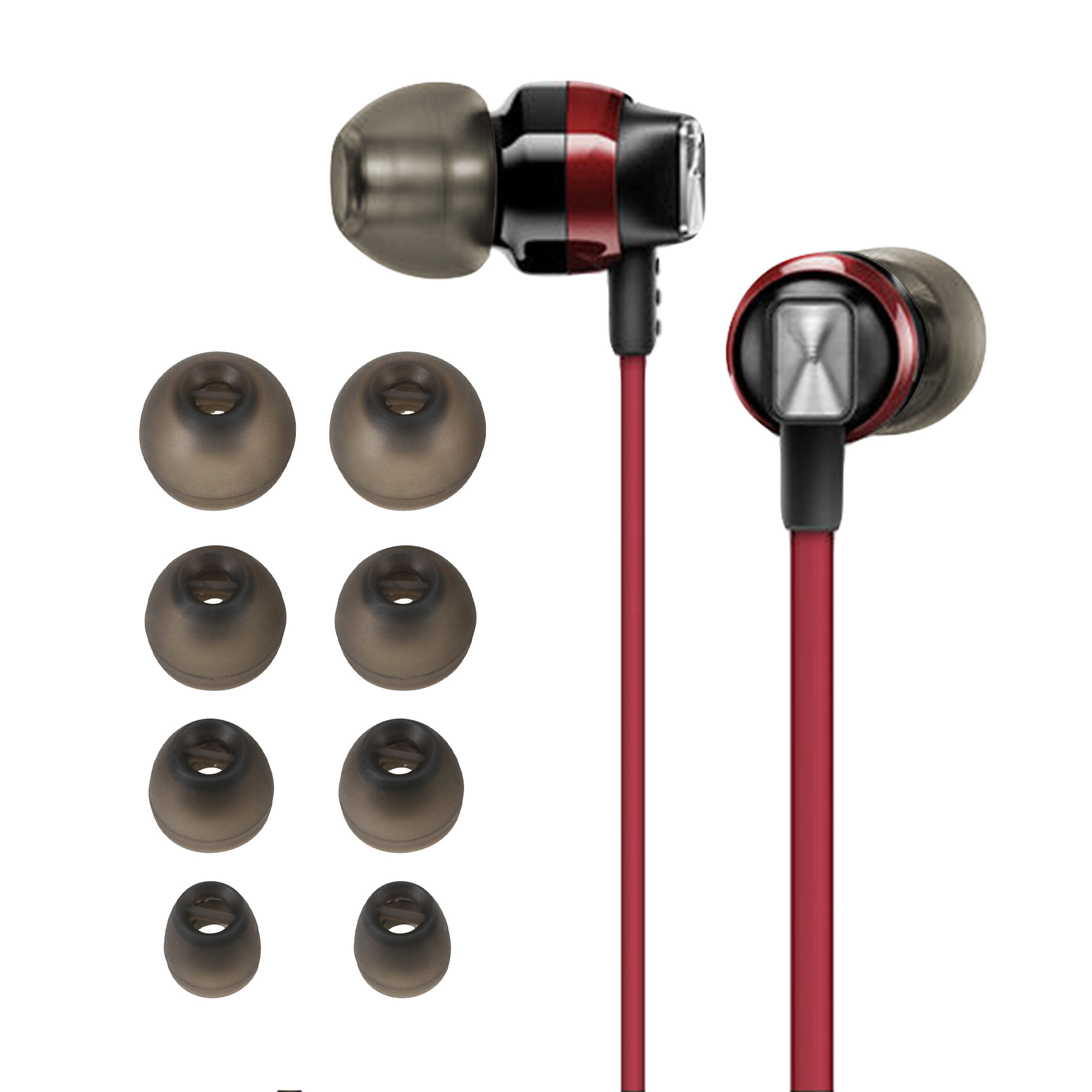 Silikonové nástavce Sennheiser CX kwmobile 8 ks šedý