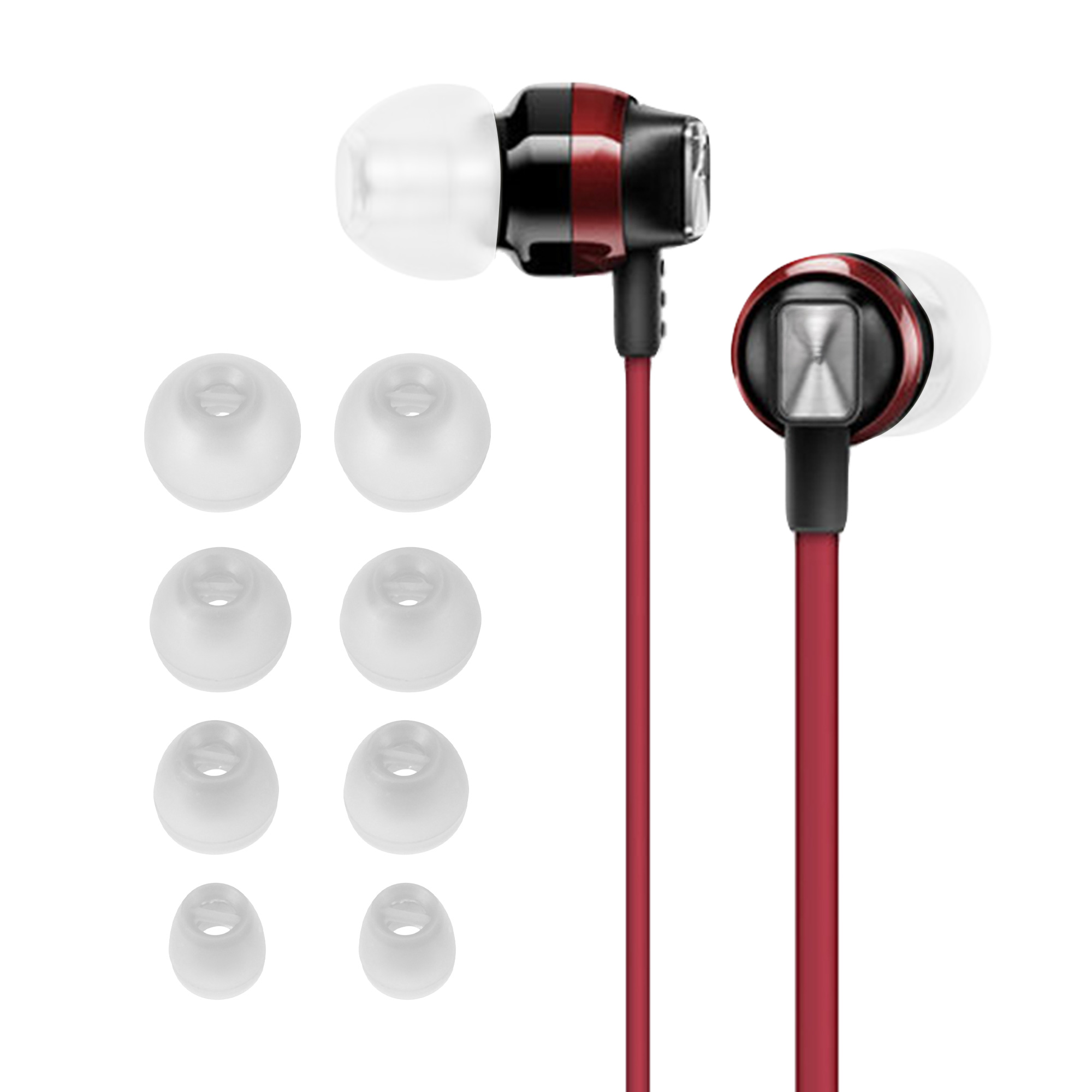 Silikonové nástavce Sennheiser CX kwmobile 8 ks transparentní