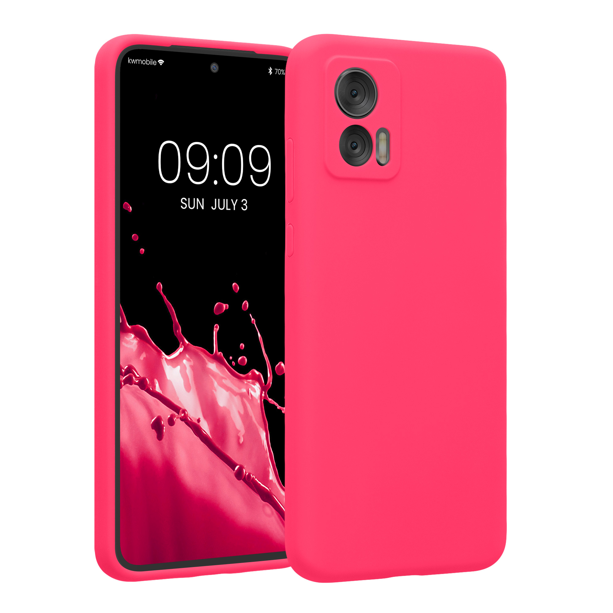 TPU kryt na mobil Motorola Edge 30 Neo kwmobile TPU neonově růžový
