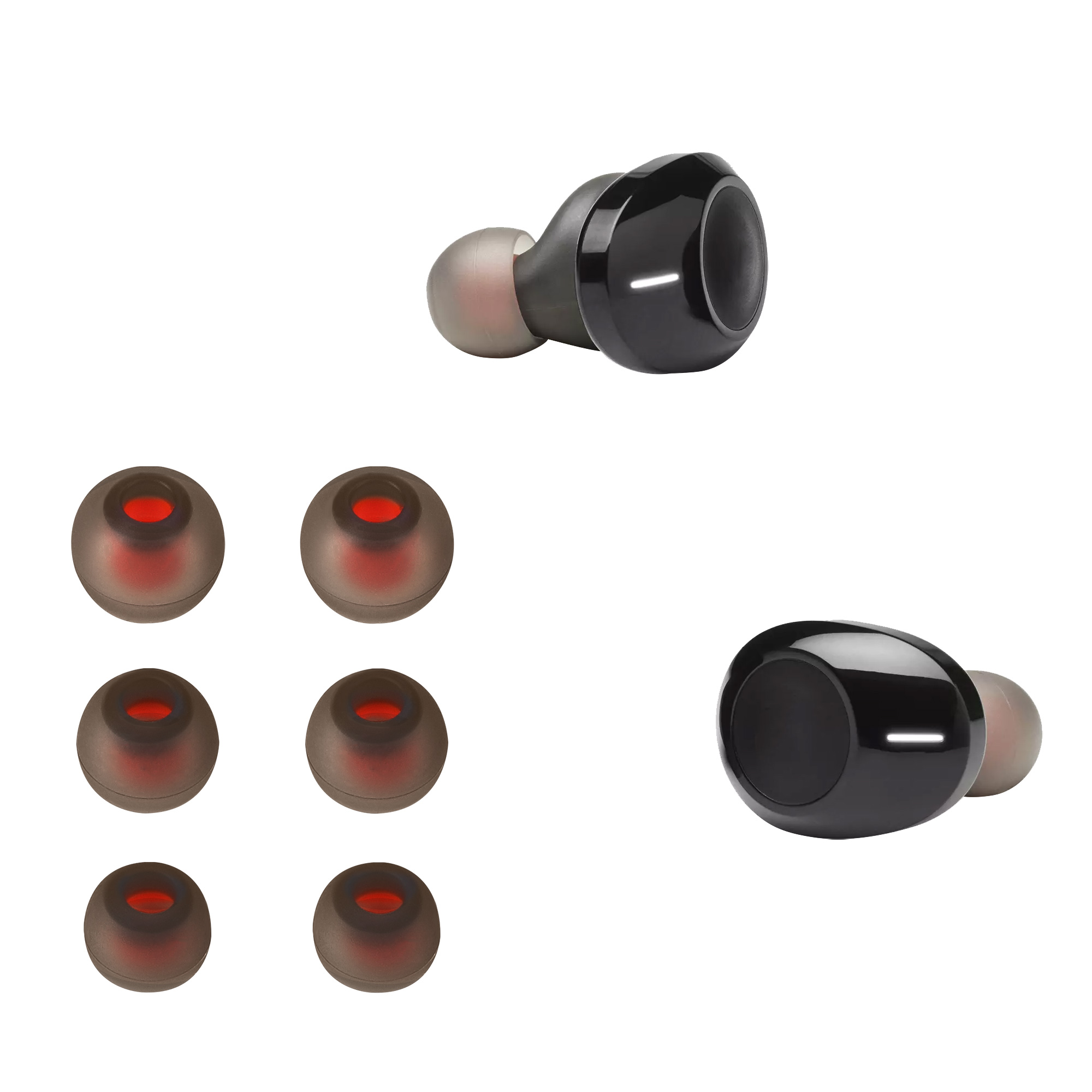 6 ks Silikonové nástavce do sluchátek JBL Tune 120TWS / T125TWS kwmobile - černá