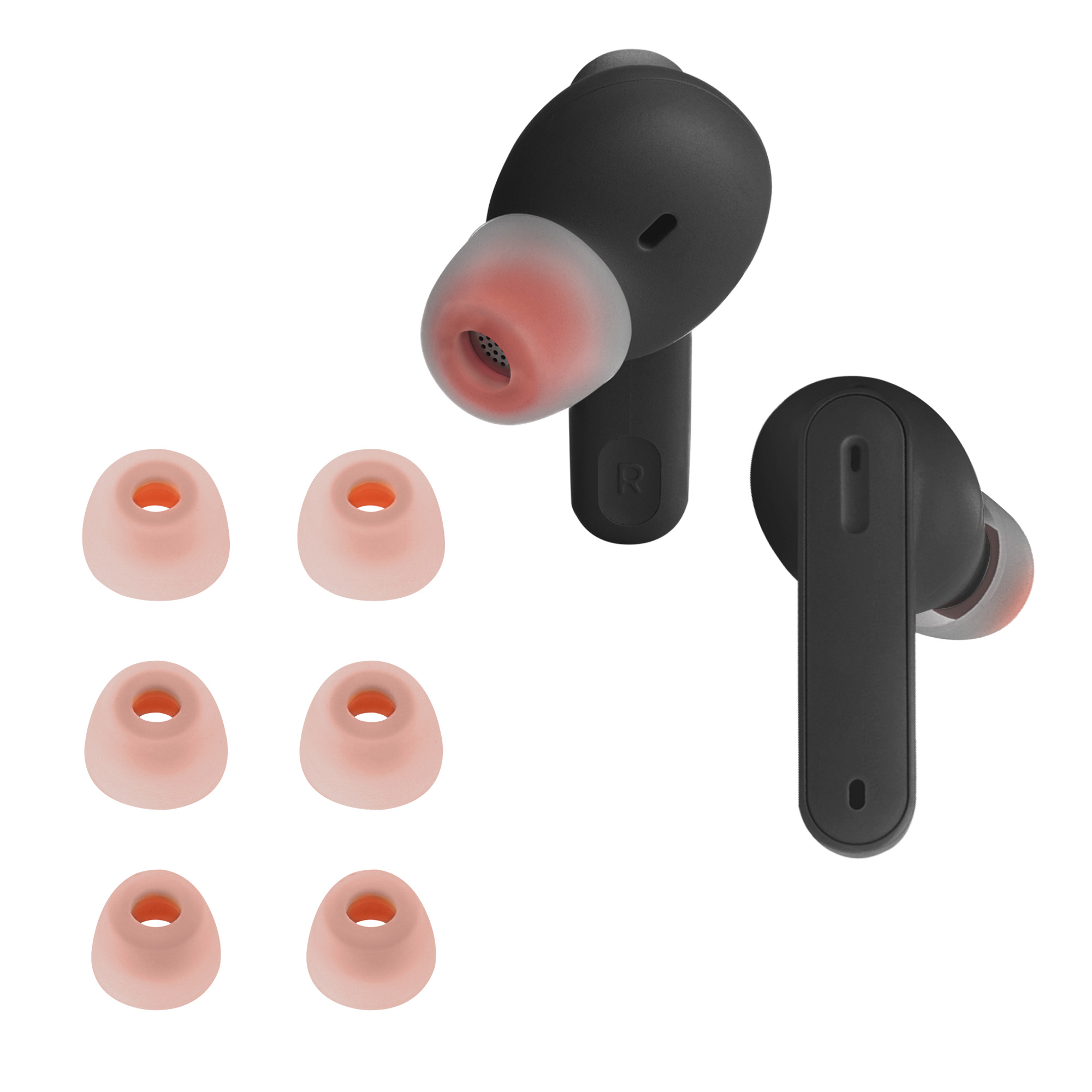 6 ks Silikonové nástavce do sluchátek JBL Tune 230 NC TWS / T230NC kwmobile - bílá